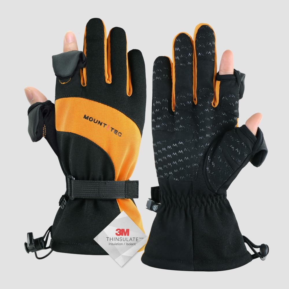 Mount Tec Men's Winter Photography Gloves - Waterproof, Windproof, Touchscreen Compatible for Outdoor Shooting & Cold Weather Activities