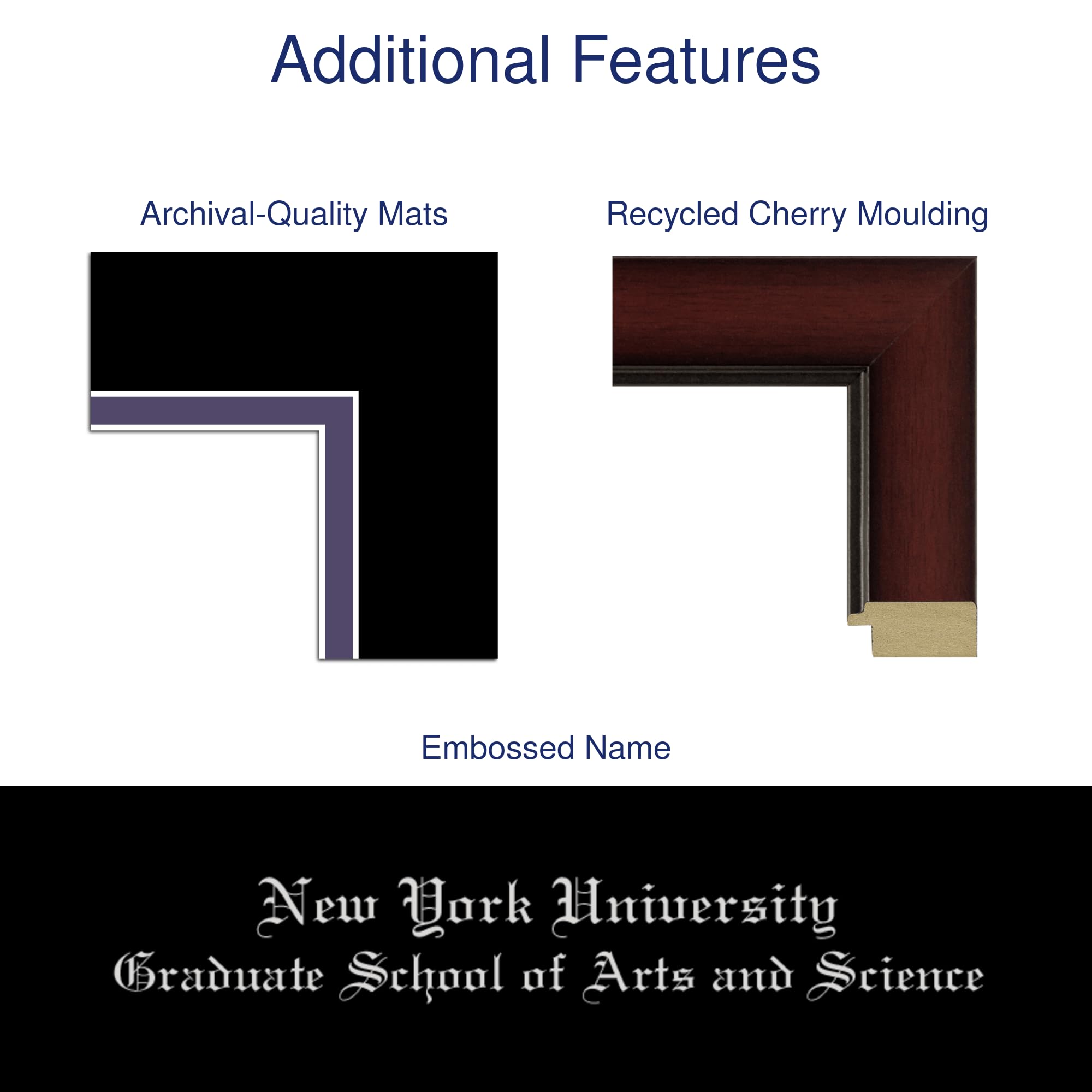 NYU Graduate School of Arts and Science Diploma Frame 14.25x11.25 Inches - Gold Embossed Display for Bachelor's, Master's & PhD Degrees - Perfect for Office Decor, Graduation Gifts & Wall Display