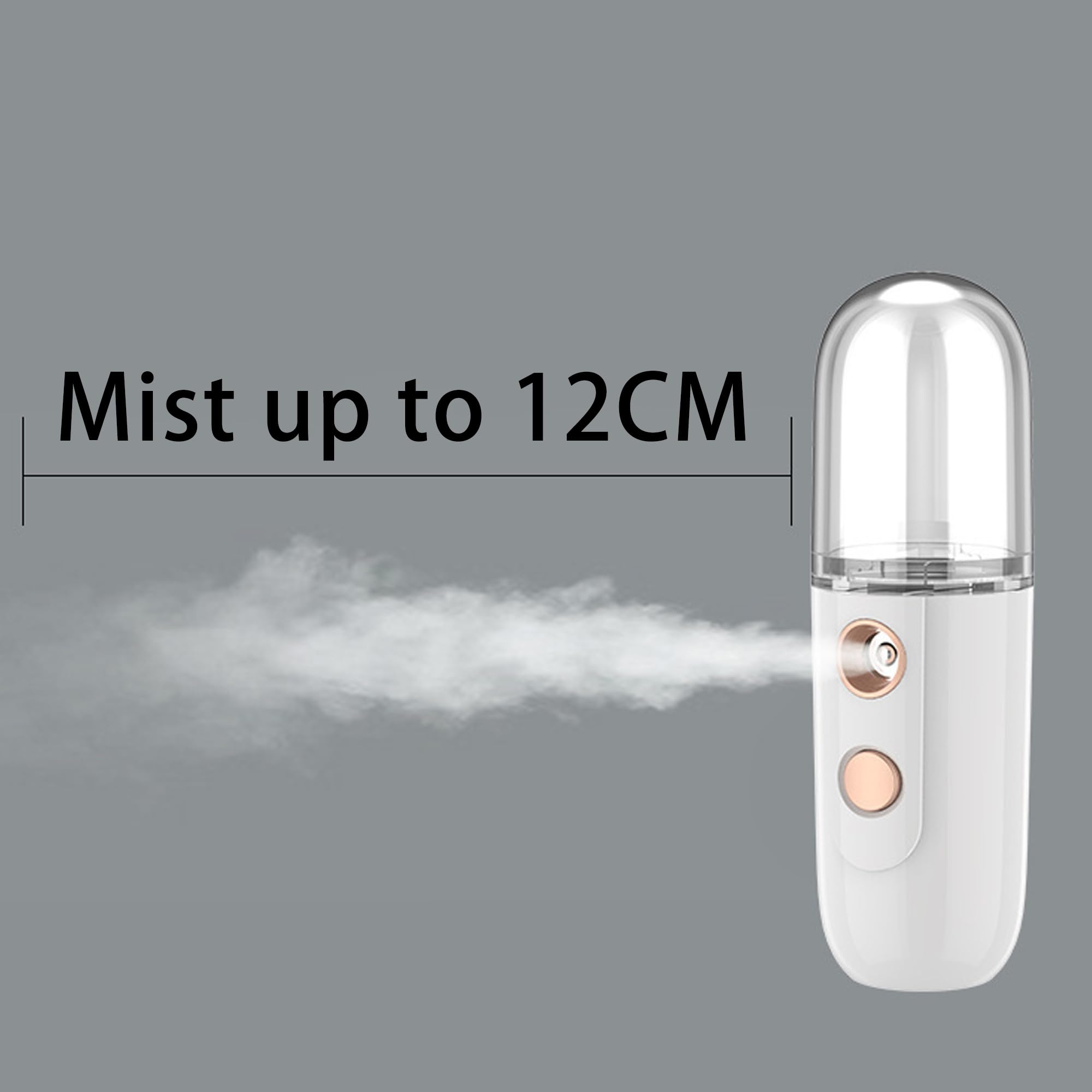 SUQ 35ML Mini Facial Hydrating Mist Sprayer - Portable USB Rechargeable Face Moisturizer for Skin Care & Makeup - Hydrates & Soothes Dry Skin - Perfect for Travel, Office & Daily Skincare Routine