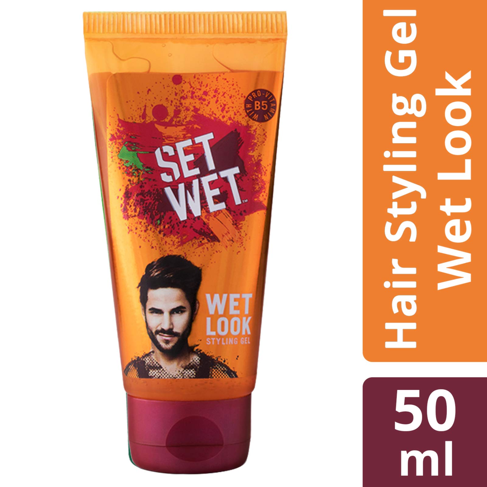 Set Wet Hair Gel Wet Look & Vertical Hold Combo (50ml Tubes) - Strong Hold Styling for Men & Women, Perfect for Parties, Weddings & Everyday Use