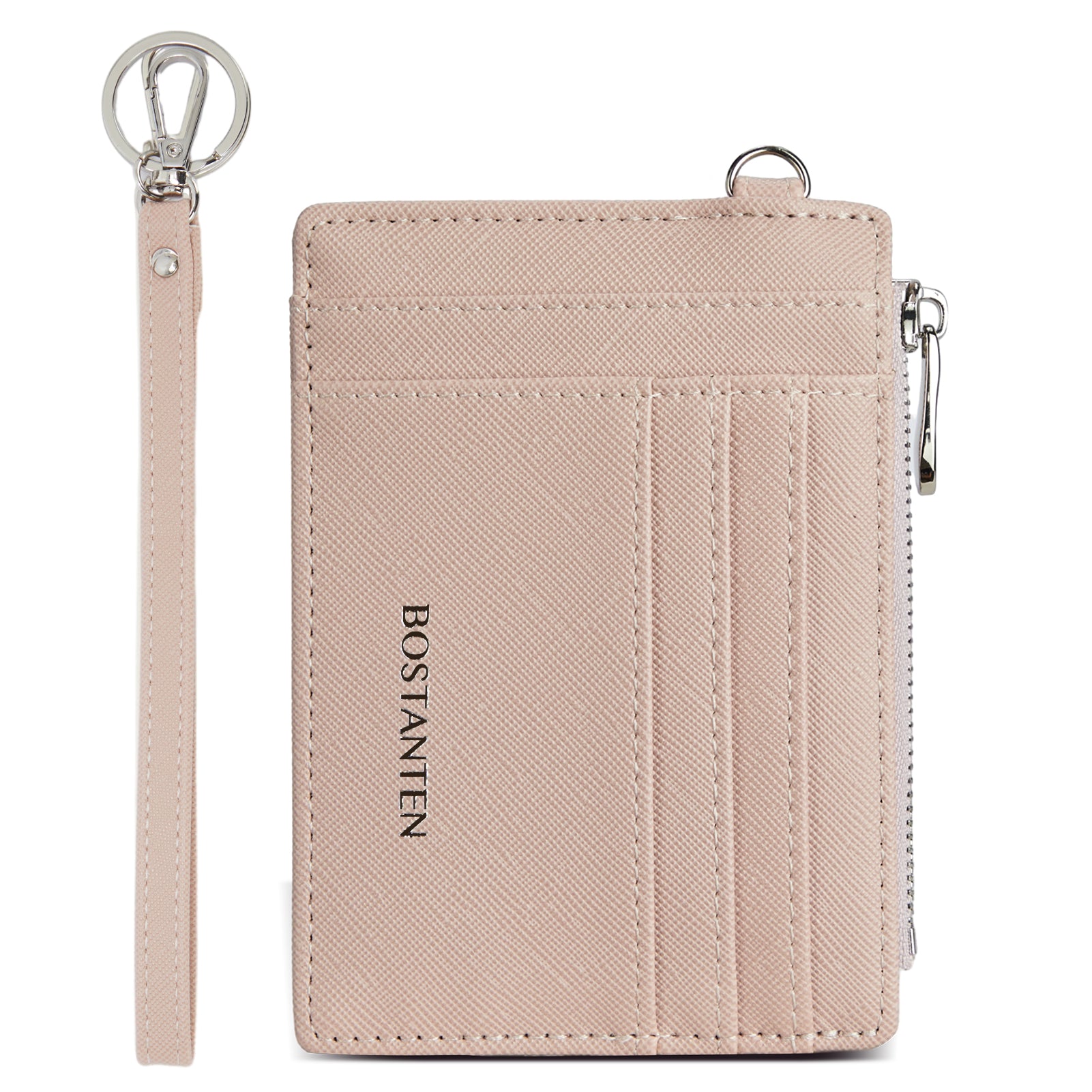 Lomy Slim Wristlet Keychain Wallet with Zipper Pocket - Compact RFID Blocking Card Holder for Women - Perfect for Travel, Shopping & Everyday Essentials