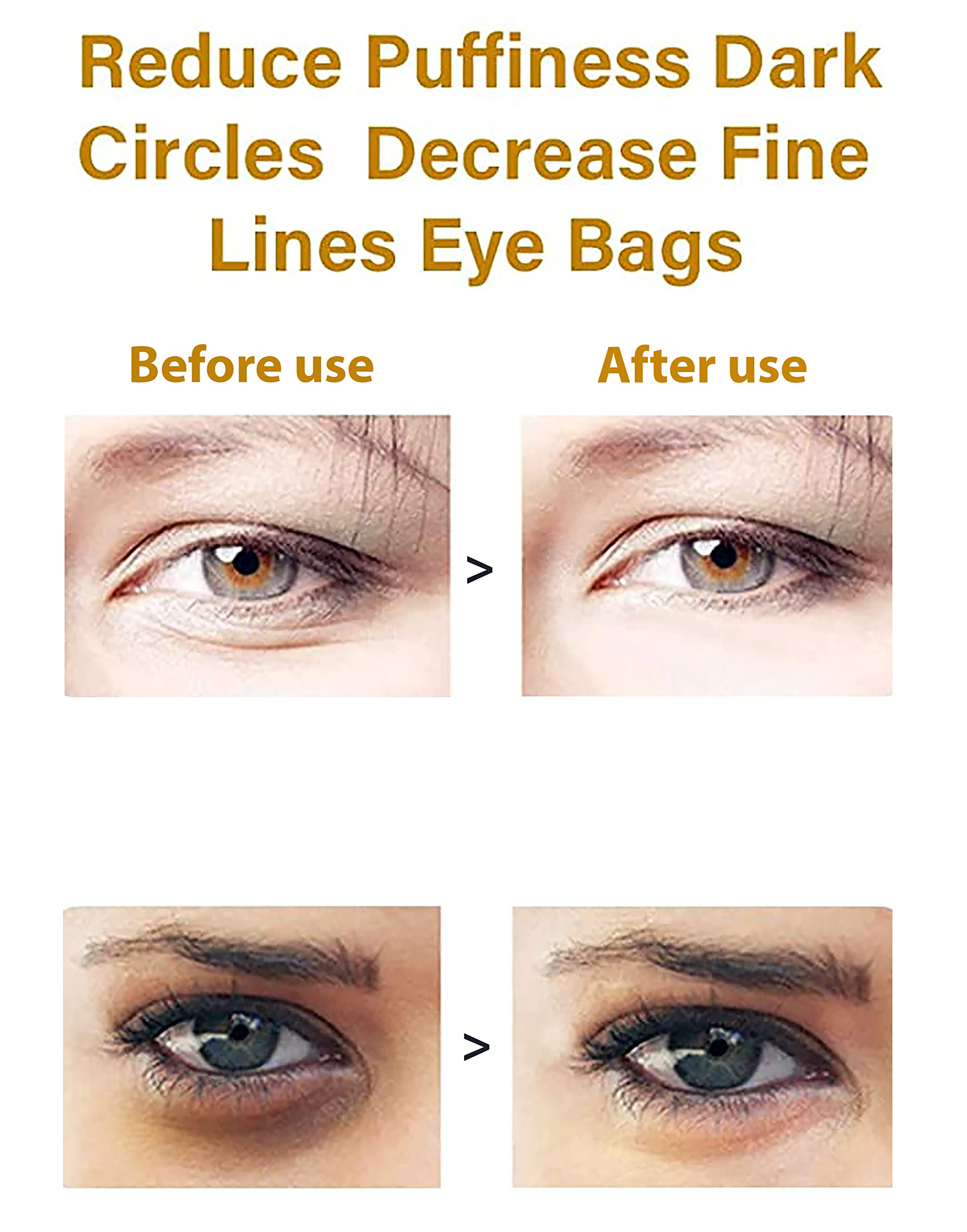 **MeeTo Gold Eye Treatment Mask for Dark Circles & Puffy Eyes – Anti-Wrinkle Collagen Under Eye Patches, Bags Treatment & Anti-Aging – Pack of 2 Pairs – Perfect for Night Routine & Travel Skincare**