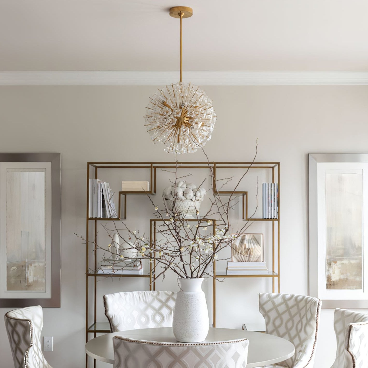 Dickinson Chandelier - Elegant Crystal Ceiling Light Fixture for Dining Room, Living Room & Bedroom | Perfect for Home Decor & Wedding Venues