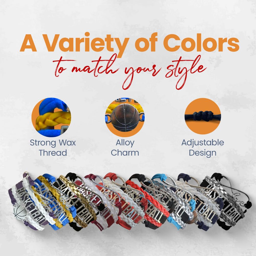Basketball Charm Bracelet for Girls - Stylish Basketball Jewelry Gift for Players & Fans - Perfect for Games, Parties & Sports Events