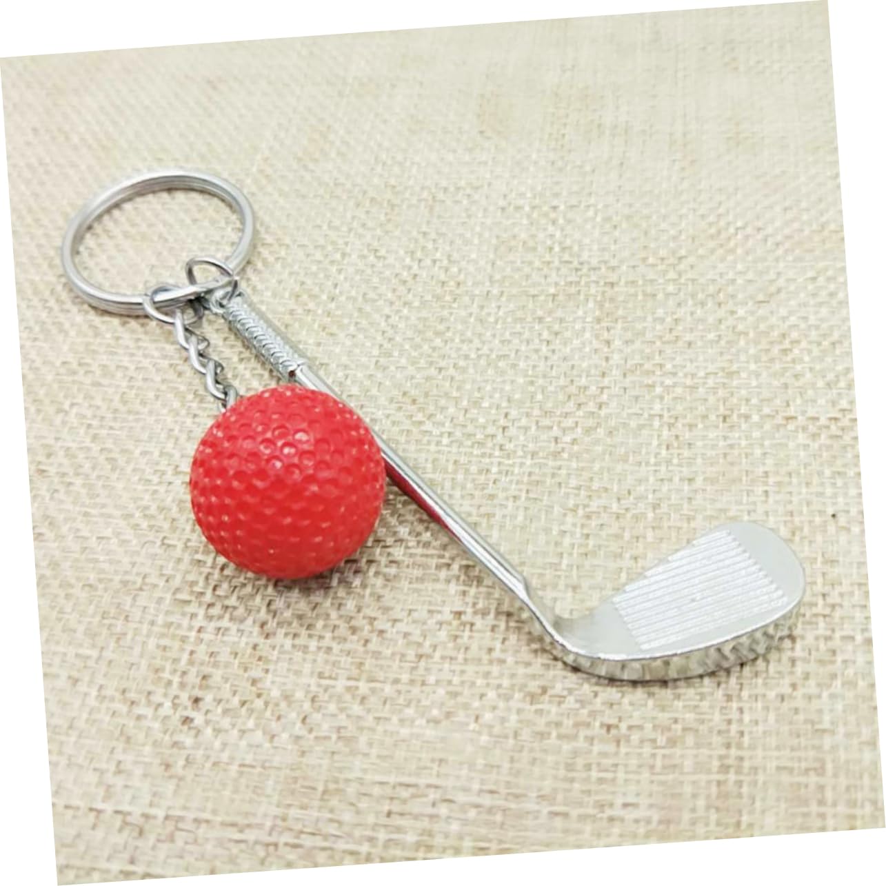 WHAMVOX 3-Piece Golf Ball Keychain Set - Metal Key Ring with Golf Ball Marker - Sports-Themed Backpack Pendant for Golf Enthusiasts - Perfect for Golf Bags, Backpacks, and Keychains
