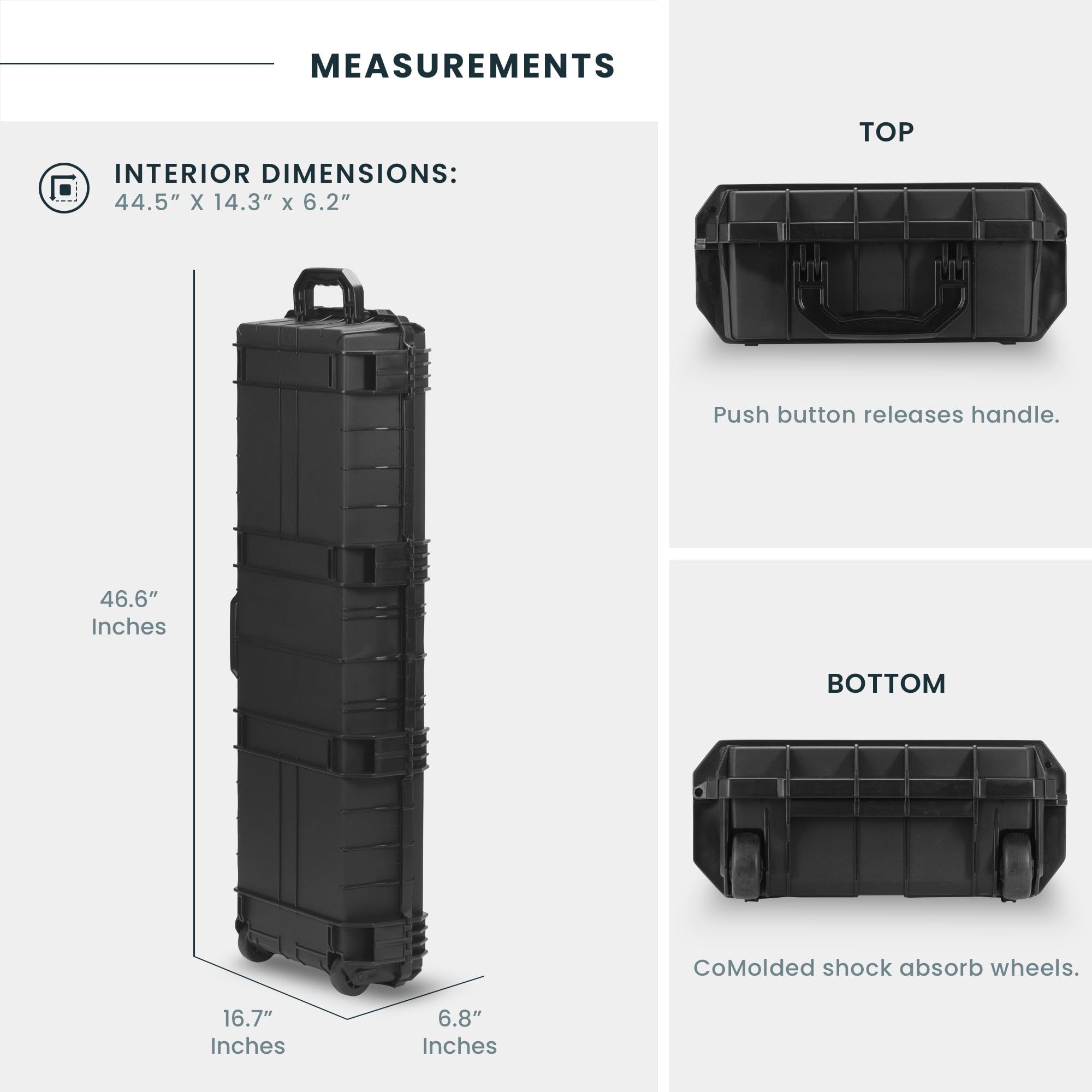 Heavy Duty Seahorse Hard Protective Rifle Case - TSA Approved, Mil-Spec, IP67 Waterproof, Made in USA for Rifles, Shotguns, Telescopes, Guitars | Perfect for Travel, Hunting, Outdoor Adventures & Secure Storage