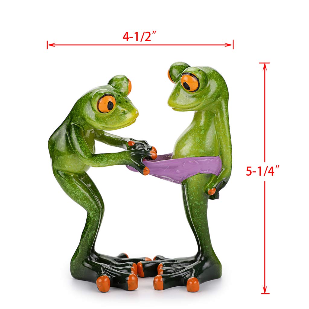 Creative Resin Frog Figurine Decor - Handmade Funny Frog Sculpture Collectible, Unique Animal Mascot for Home & Office - Perfect for Shelves, Table, Desk Decor & Gift Giving