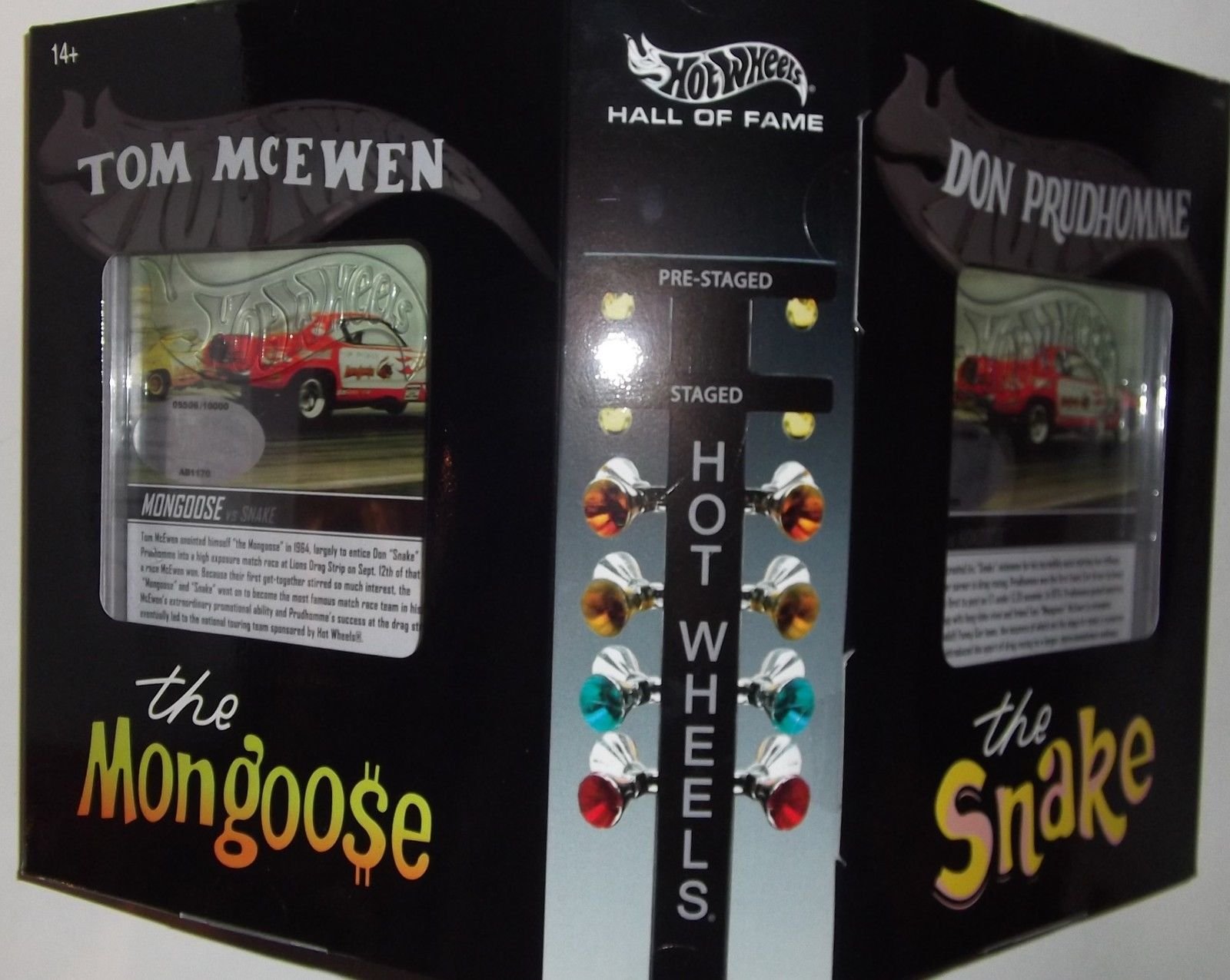 Hot Wheels RedLine Club Limited Edition 05506/10000 - The Snake vs The Mongoose Funny Car Set (Tom McEwen & Don Prudhomme) | Collectible Die-Cast Cars for Display & Racing Fun