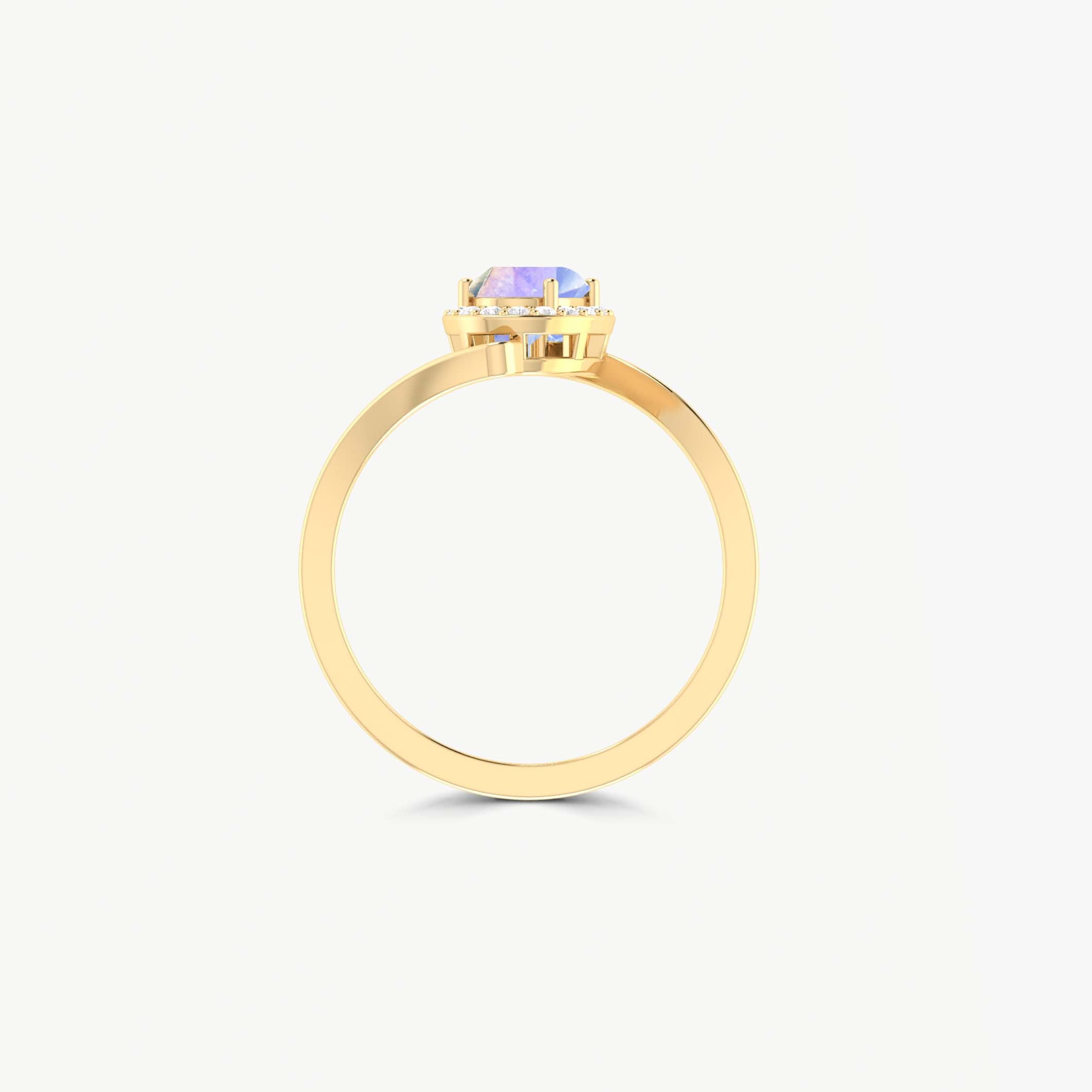 Stunning White Rainbow Moonstone Ring in Gold Vermeil or Sterling Silver - Perfect for Bridal, Engagement & Everyday Jewelry