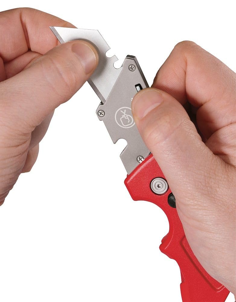 Milwaukee 48-22-1901 Fastback Utility Knife with Belt Clip & Wire Stripper - Heavy Duty Folding Pocket Knife for Construction, DIY Projects & Everyday Carry (EDC)