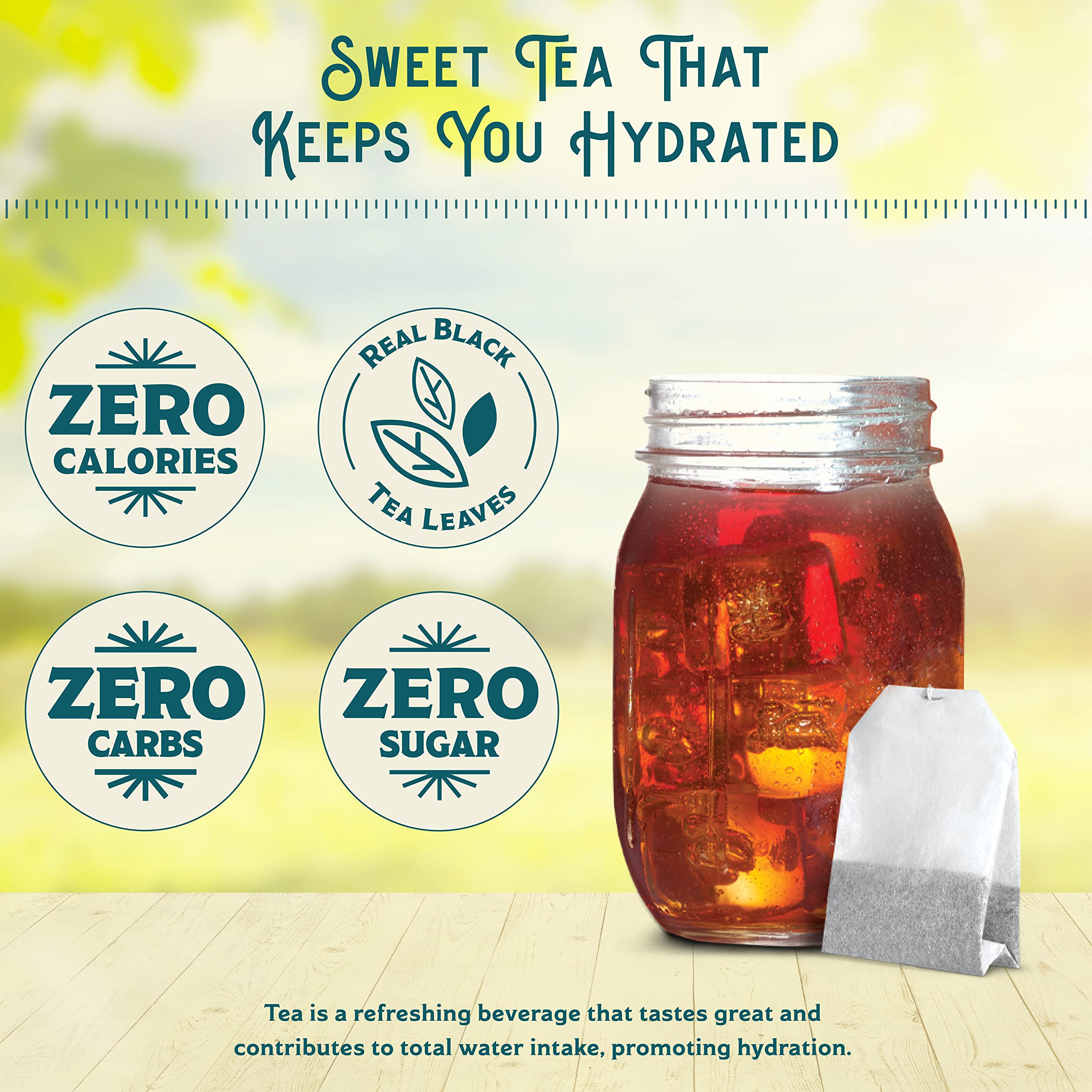 Southern Breeze Hot Brew Sweet Tea Variety Pack - Zero Sugar, Zero Carbs, 22 Family Size Tea Bags (Original, Peach, Raspberry, Lemon) - Perfect for Iced Tea, Summer Drinks & Healthy Beverages at Home or Office