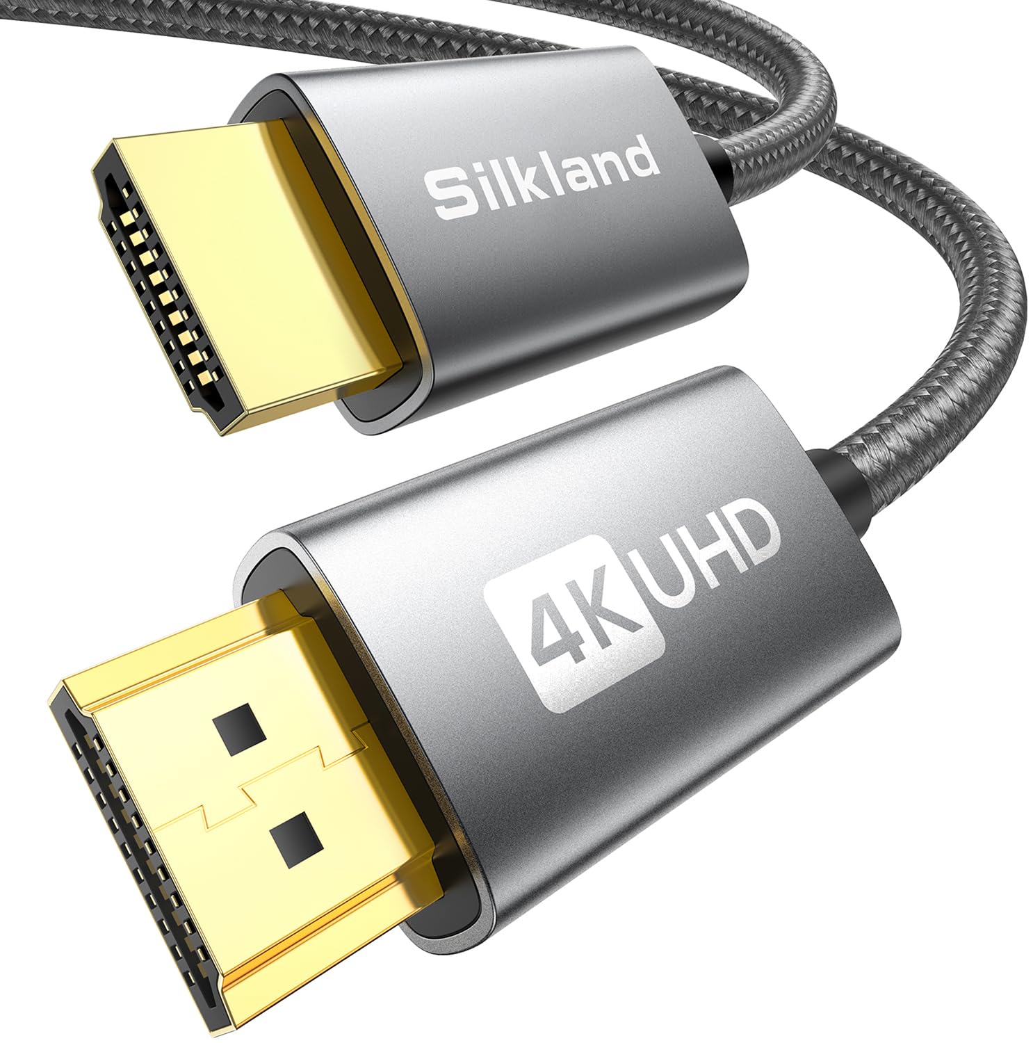 Silkland 4K HDMI Cable 1M - High Speed HDMI 2.0 Cable with ARC, 4K@60Hz, HDR, 3D Support - Compatible with Smart TV, Soundbar, Blu-Ray, PS5/PS4, Xbox Series X, PC, Monitor - Perfect for Home Theater & Gaming Setup
