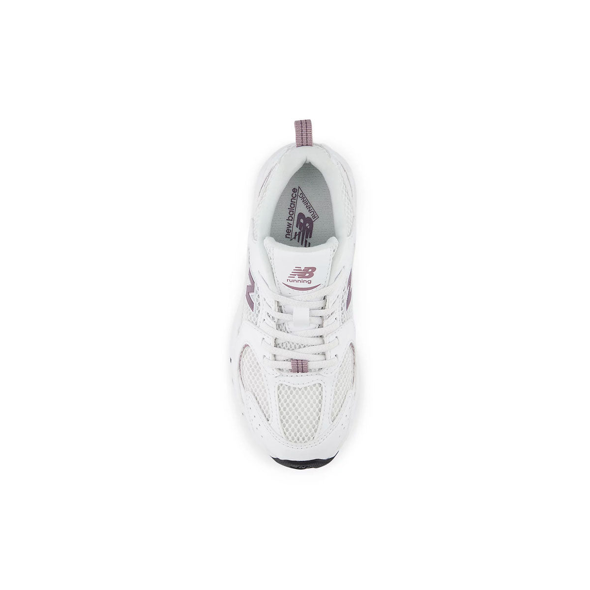 Kids 530 Bungee Jumping Shoes - White/Dark Ice Wine Color - Perfect for Outdoor Play, Trampoline Parks & Active Children's Sports