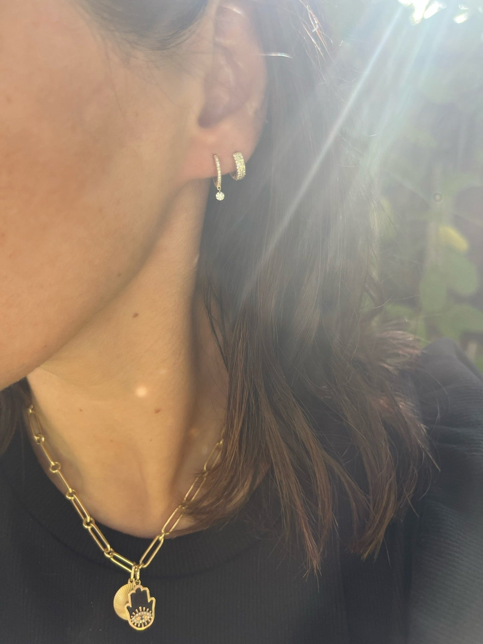 Multi Row Diamond Pave Huggie Earrings for Women - 14K Gold Plated Hoop Earrings for Everyday Wear & Special Occasions
