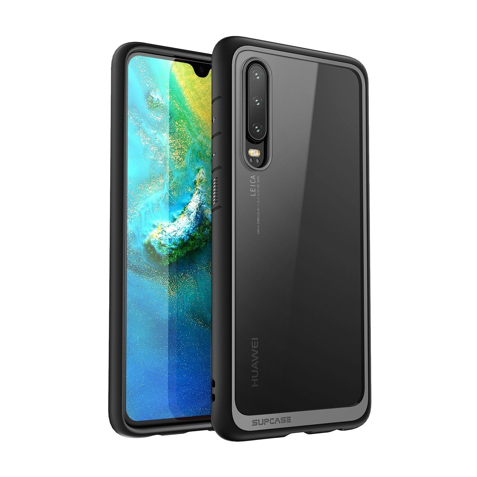 Huawei P30 Pro Case, Unicorn Beetle Style Slim Clear Protective Cover - Shockproof & Scratch-Resistant for Daily Use, Work, and Travel - Black