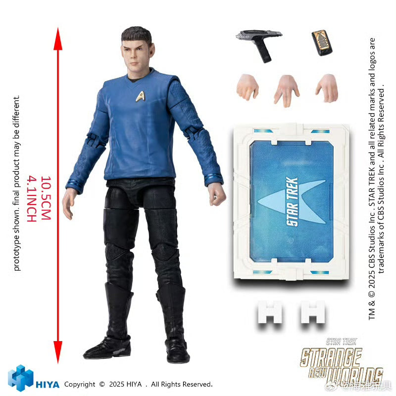 Pre Order 1/18 HIYA 4-Inch Action Figure - Exquisite Mini Series Star Trek Strange New Worlds Spock Collectible Toy for Display & Play | Perfect for Fans, Collectors & Sci-Fi Enthusiasts