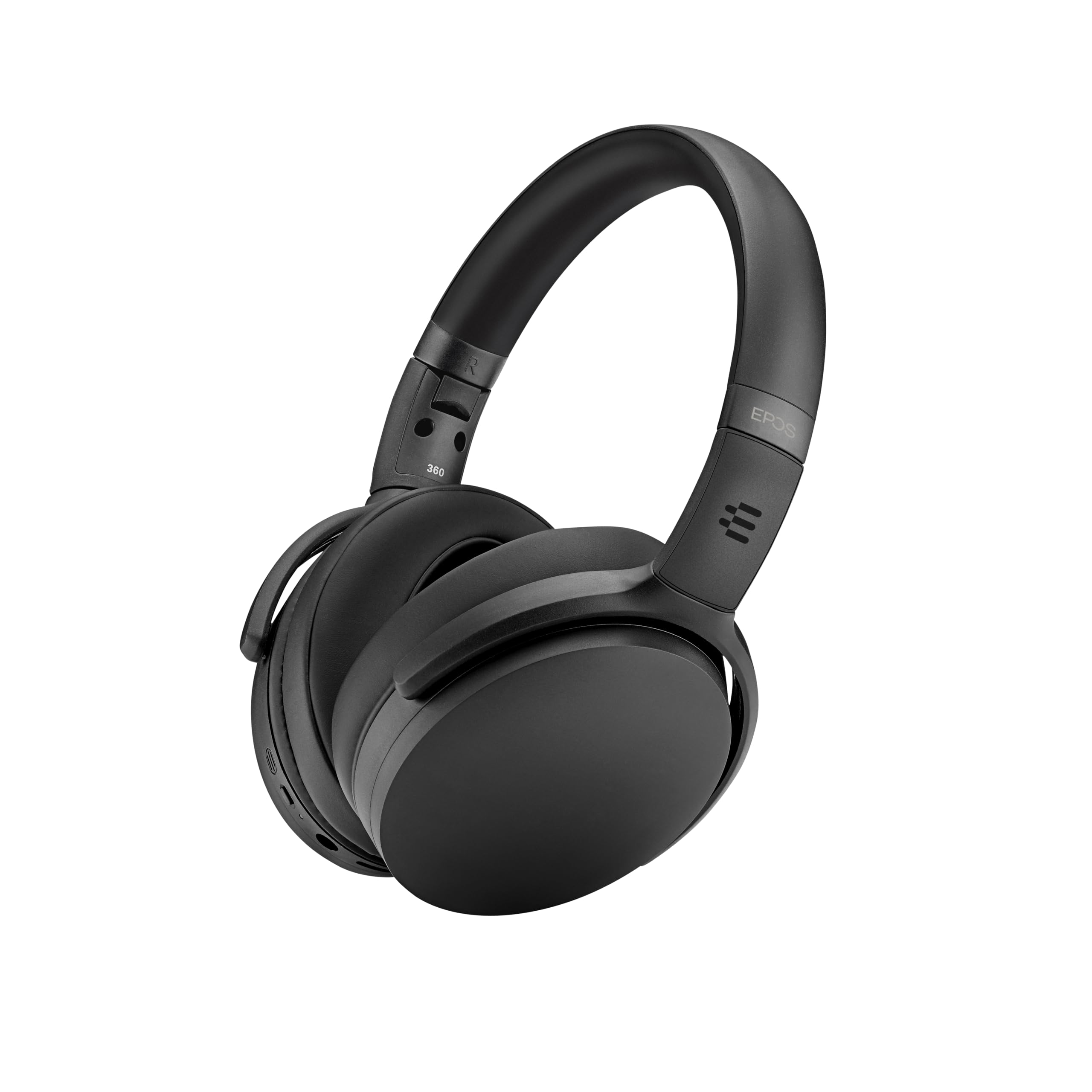 EPOS Adapt 360 Black Wireless Bluetooth Headphones with ANC - Dual-Sided Dual-Connectivity Over-Ear Headset for Mobile & Softphone | Teams Certified | Perfect for Remote Work, Online Meetings & Music Listening