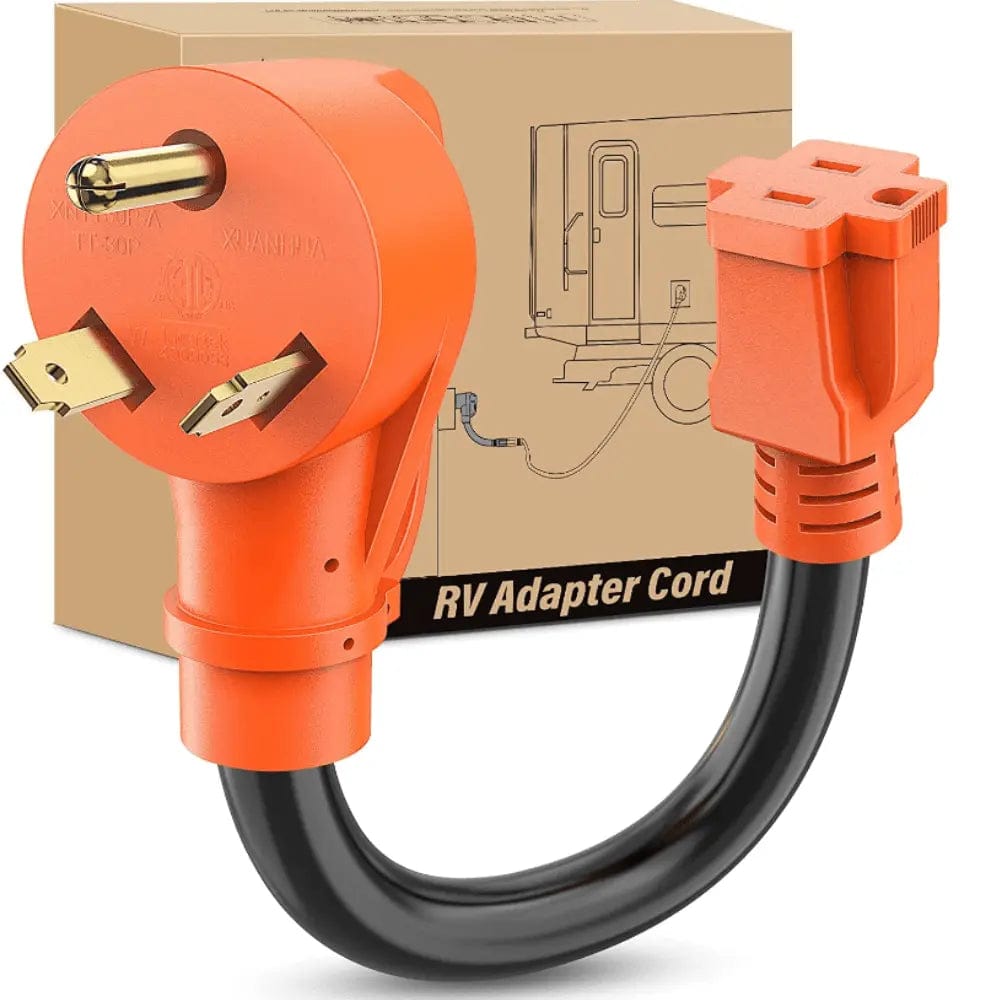 30AMP to 15AMP RV Power Adapter Cord - Heavy Duty Electrical Converter for Campers & Trailers - Perfect for RV Parks & Outdoor Camping