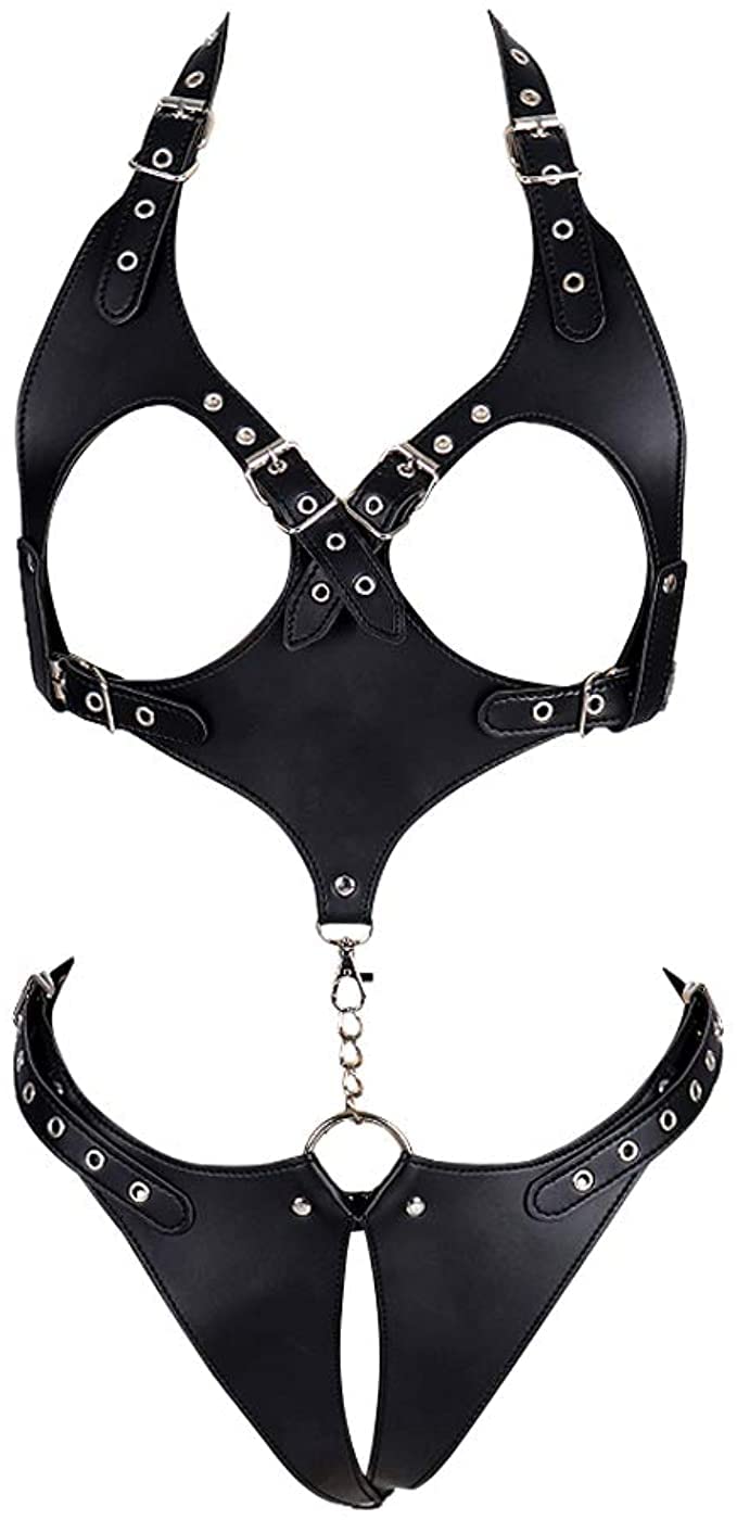Women's Leather Body Harness - Adjustable Full Body Cage with Hollow Out Design for Punk, Gothic, Festival & Rave Outfits | Perfect for Lingerie, Cosplay & BDSM Fashion