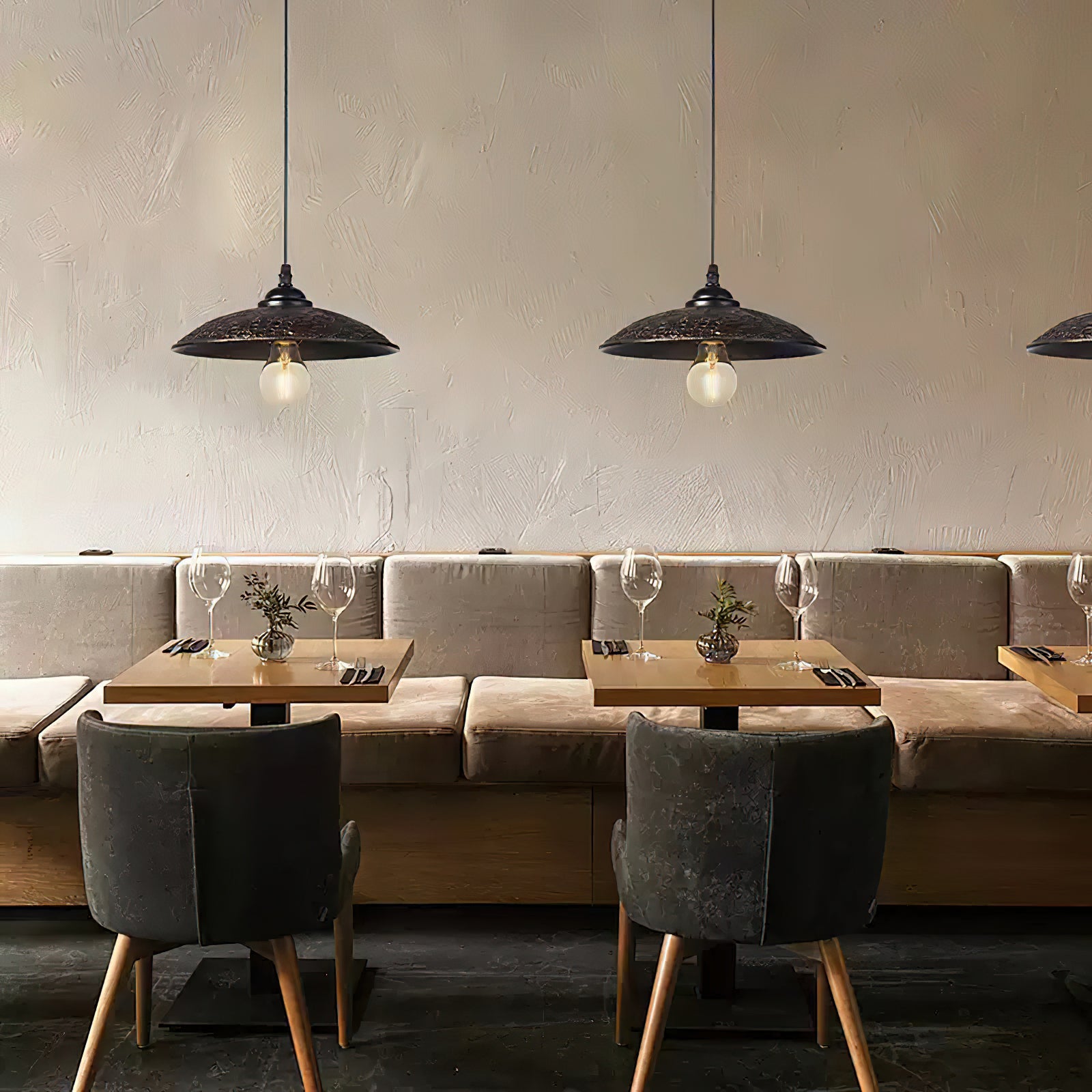 Modern Canopy Pendant Light - Adjustable Hanging Chandelier for Dining Room, Kitchen Island & Bedroom | Dimmable LED Fixture with Clear Glass Shade | Industrial & Farmhouse Ceiling Lighting Decor