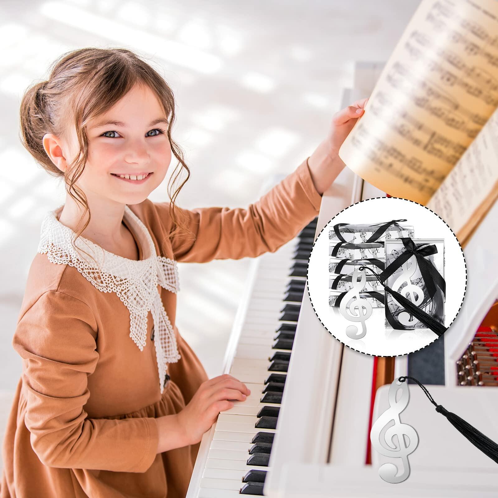 100 Pcs Elegant Silk Tassel Musical Notes Bookmarks - Perfect for Music Lovers, Party Favors, Gifts & Book Club Accessories | Great for Concerts, Music Classes, Reading & Special Occasions