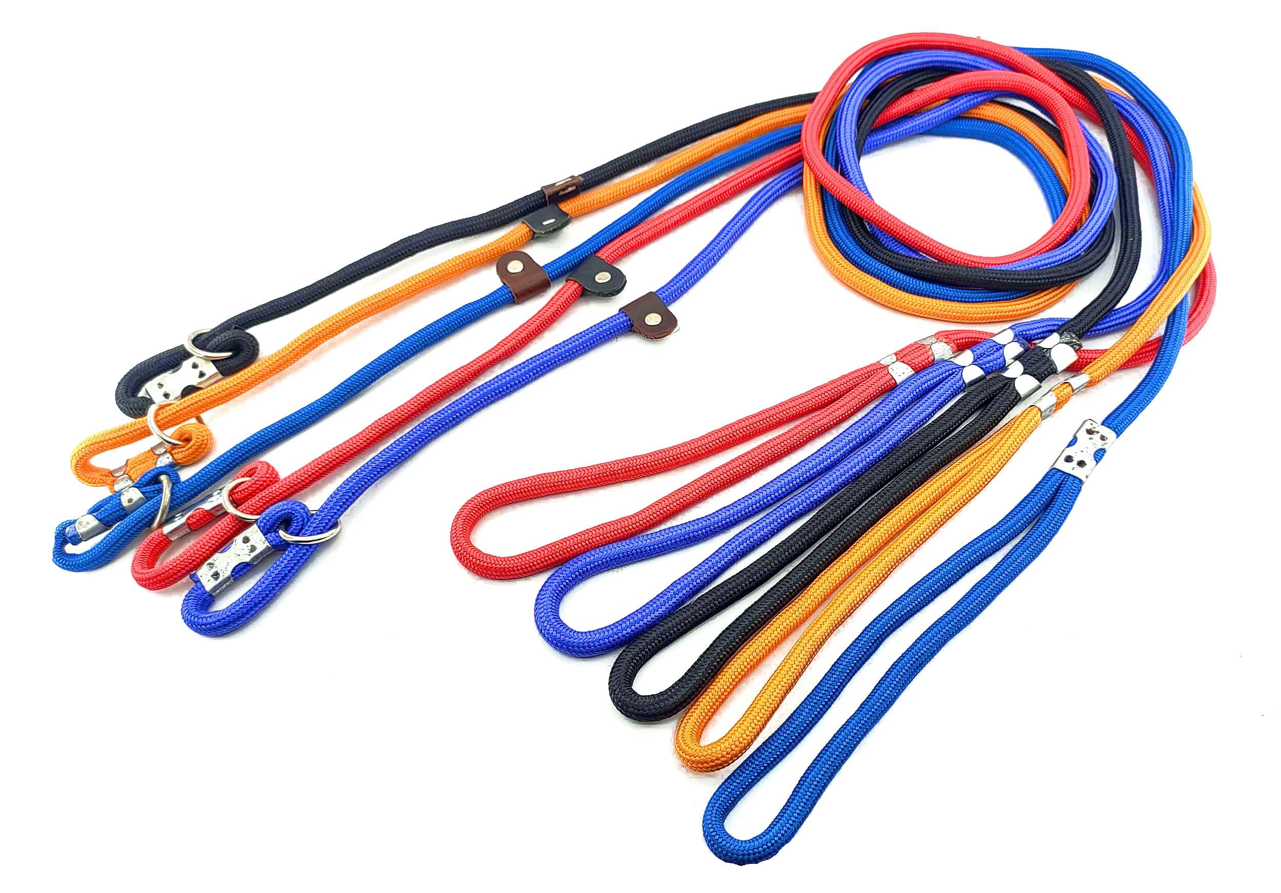 **Pups&Pets Adjustable Slip Dog Training Leash - Strong Durable Nylon Rope with Comfortable Loop - Perfect for Obedience Training, Walks & Dog Shows (1 Pack, Multiple Colors)**