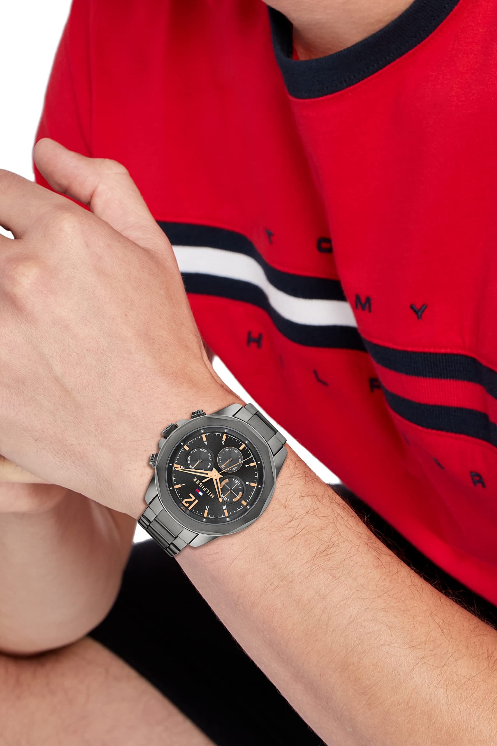 Tommy Hilfiger Men's Analog Multifunction Quartz Watch - Stainless Steel or Leather Strap | Stylish & Durable for Business, Casual & Formal Occasions