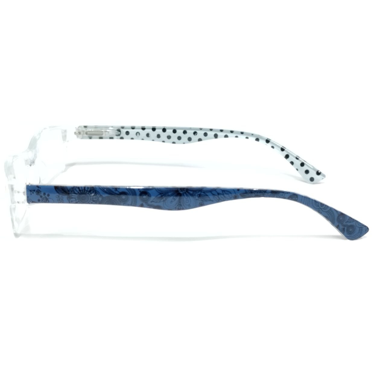 Stylish Polka Dot Supra Reading Glasses +3.00 Strength - Fashionable Blue Light Blocking Readers for Women & Men - Perfect for Reading, Computer Work, and Close-Up Tasks