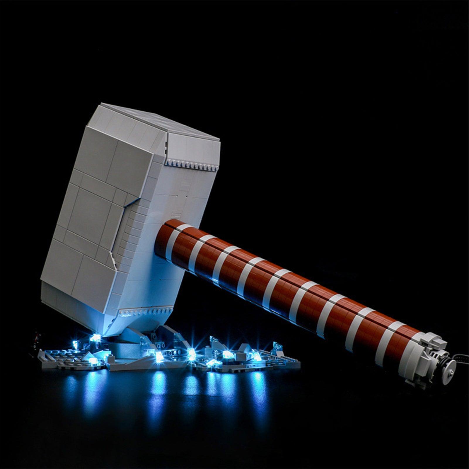 LEGO Super Hero Marvel Thor's Hammer 76209 Light Kit - DIY Lighting Set for LEGO Mjolnir | Enhance Display for Home, Office & Collectors