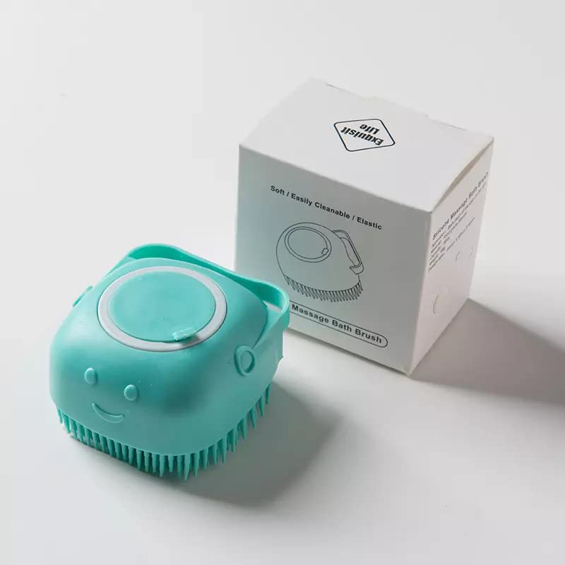 Eco-Friendly Silicone Bath Brush for Baby & Pets - Soft Exfoliating Massage Scrubber for Gentle Skin Care | Dog Cat Grooming Tool & Body Wash Accessory (Perfect for Sensitive Skin & Spa Bath Time)