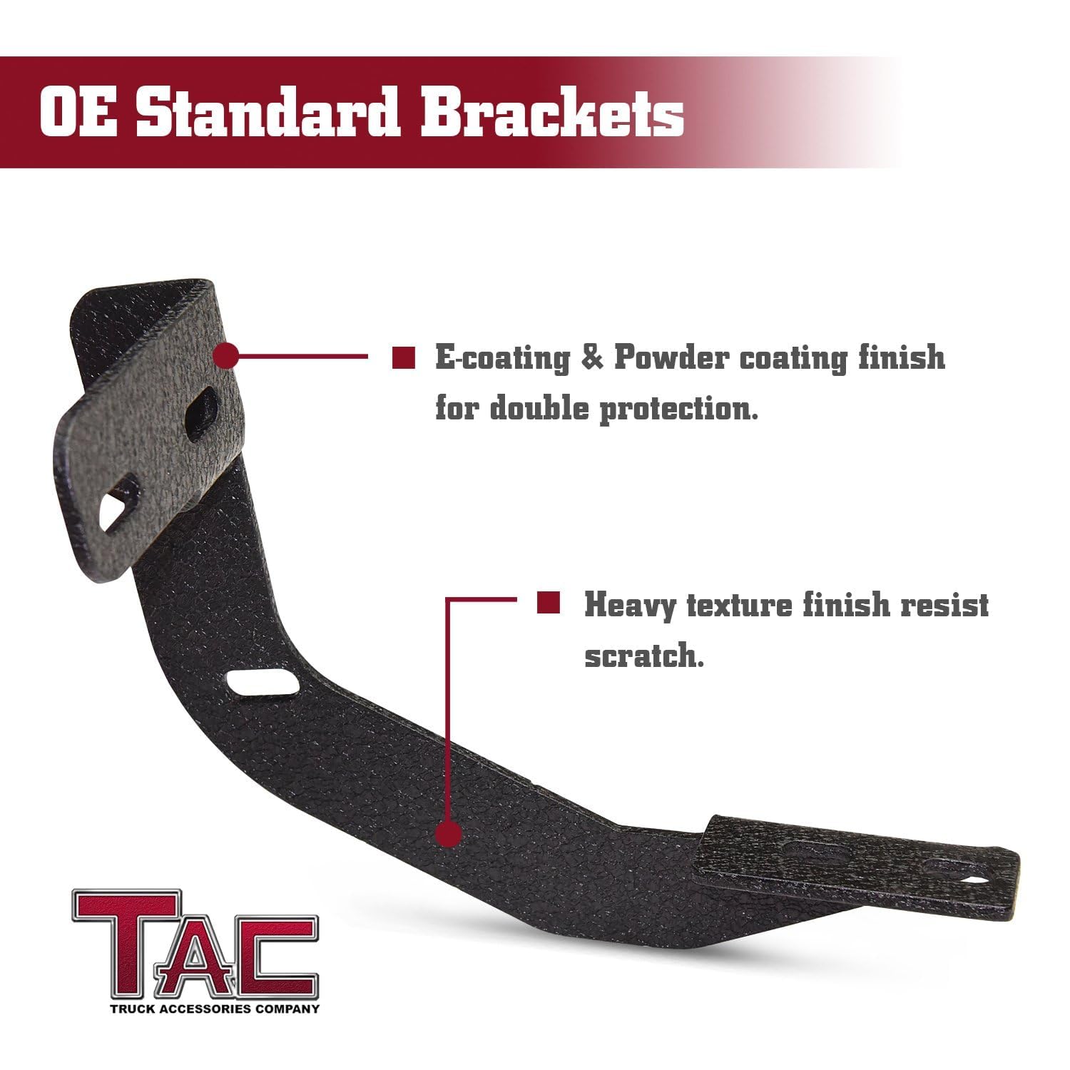 TAC Side Steps for Ford F150 F250 Super Cab - Black Off-Road Nerf Bars (2pcs) | Perfect for Truck Pickup & Off-Roading
