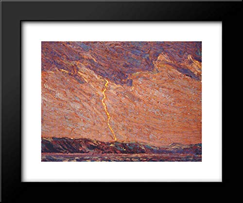 Tom Thomson Lightning Canoe Lake 24x20 Framed Art Print - Premium Wall Decor for Living Room, Bedroom & Office