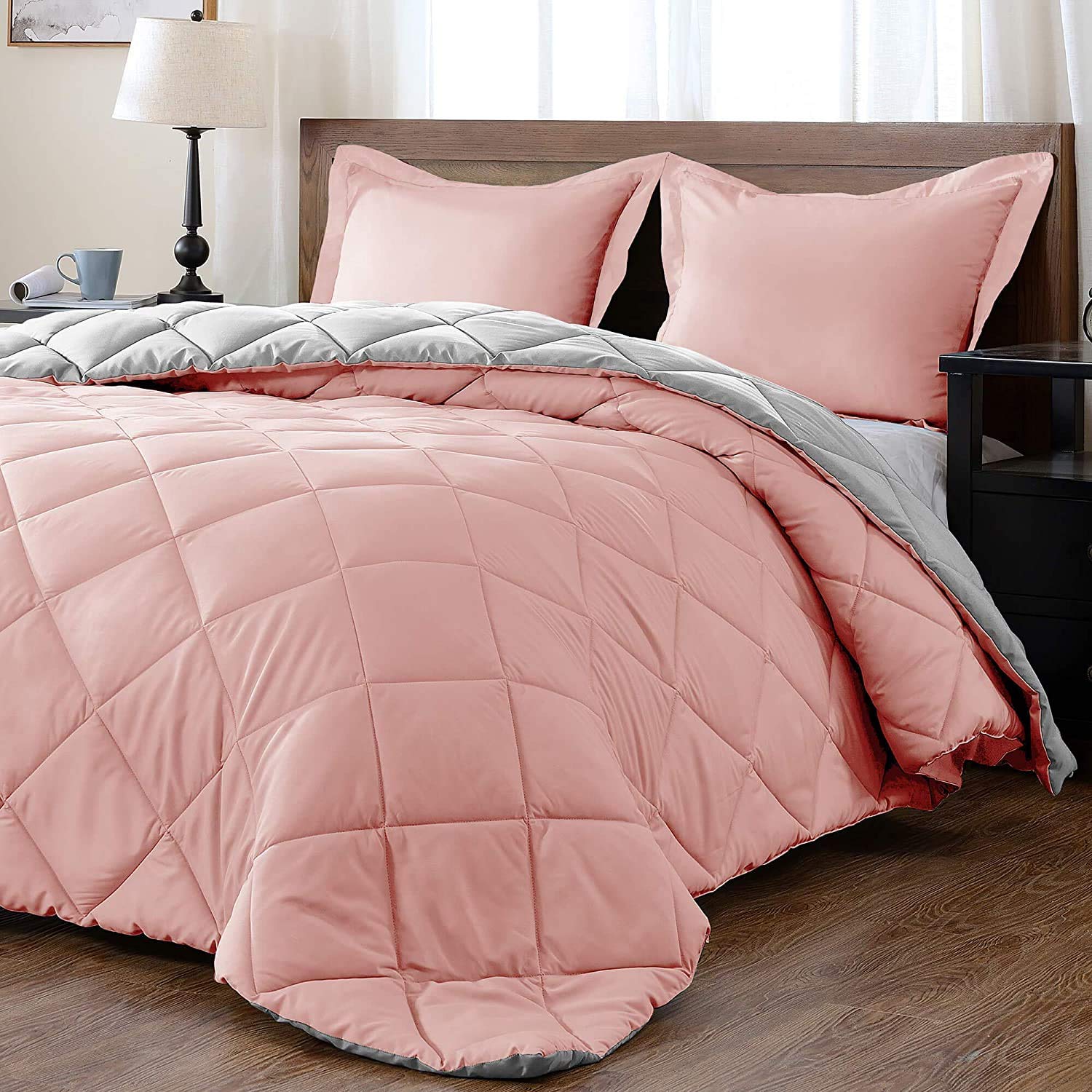 Reversible Down Alternative Comforter Set - 5 Piece California King (94