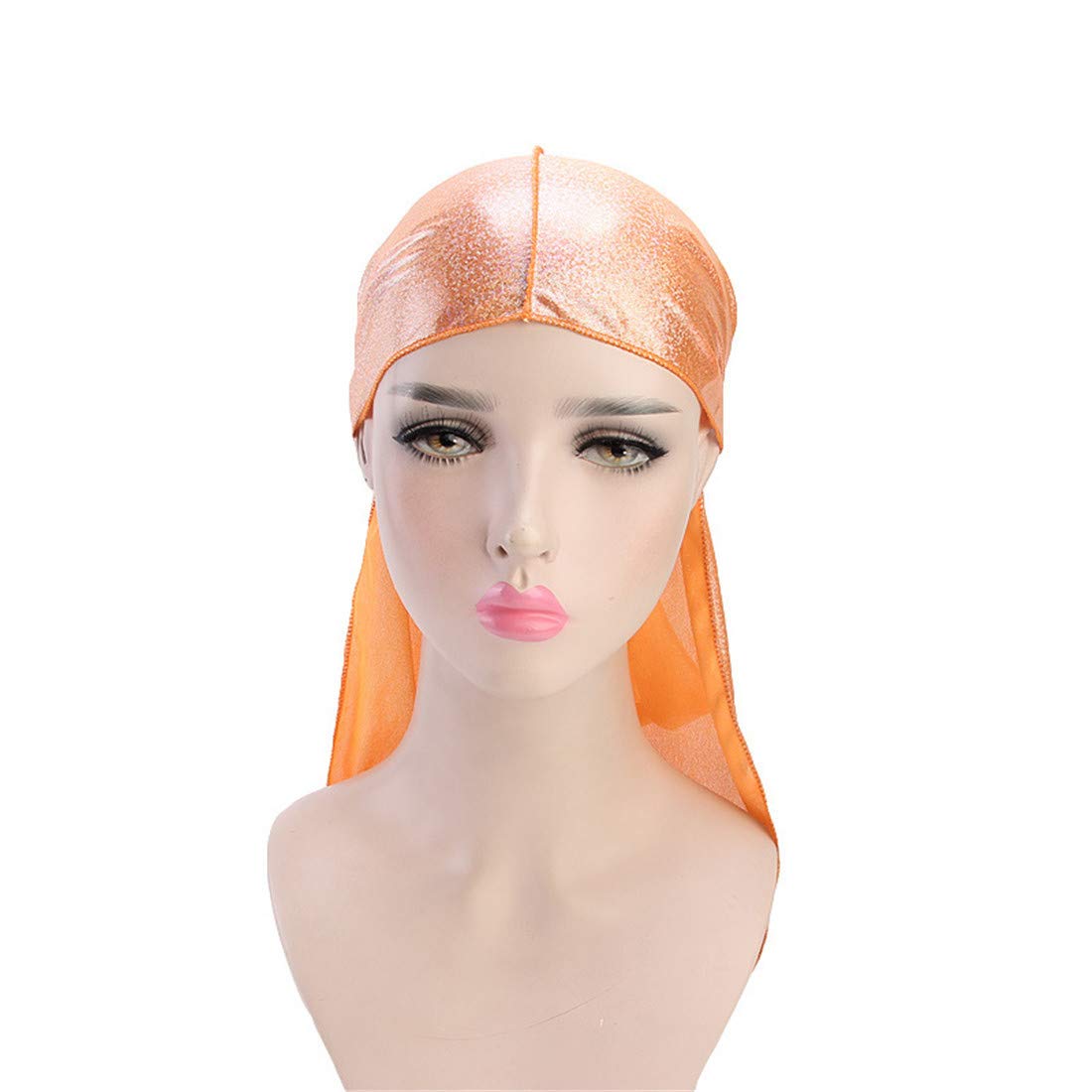 Silky Sparkly Durags for Men & Women - Shiny Turban Headwrap, Bandana & Wig Cap for Bikers - Perfect for Hair Protection, Fashion & Sports