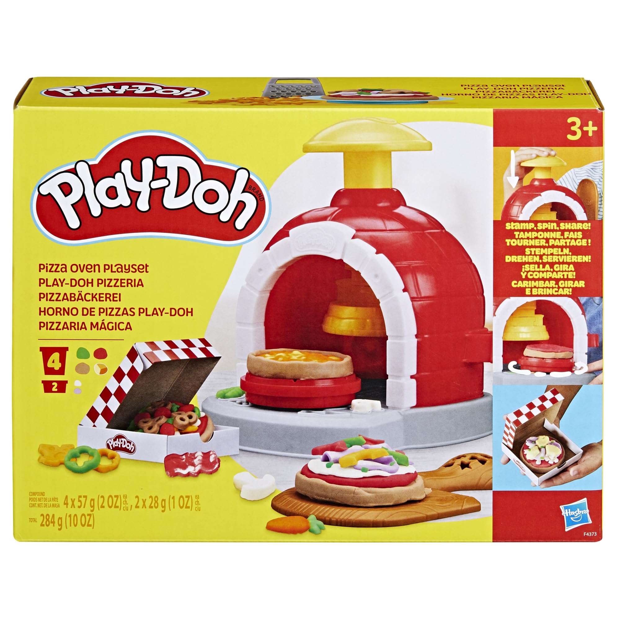 Play-Doh Kitchen Creations Pizza Oven Playset with 6 Cans & 8 Accessories - Fun Pretend Play Cooking Toy for Kids Ages 3+, Great for Preschool Learning, Classroom Activities & Creative Playtime