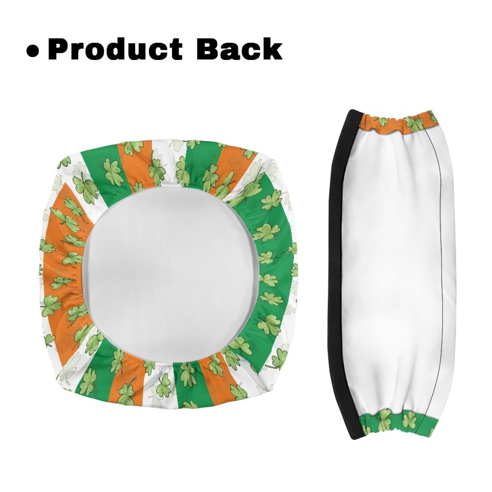 St. Patrick's Day Rollator Walker Accessories - Irish Flag & Clover Seat Covers for Seniors & Ladies - Universal Walker Seat & Backrest Covers - Perfect for St. Patrick's Day Parades, Nursing Homes & Mobility Support