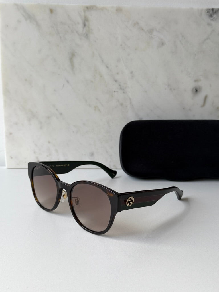 Gucci GG1304SK Havana Brown Sunglasses for Women - Luxury Designer Shades for Fashion & UV Protection - Perfect for Beach, Driving & Outdoor Activities