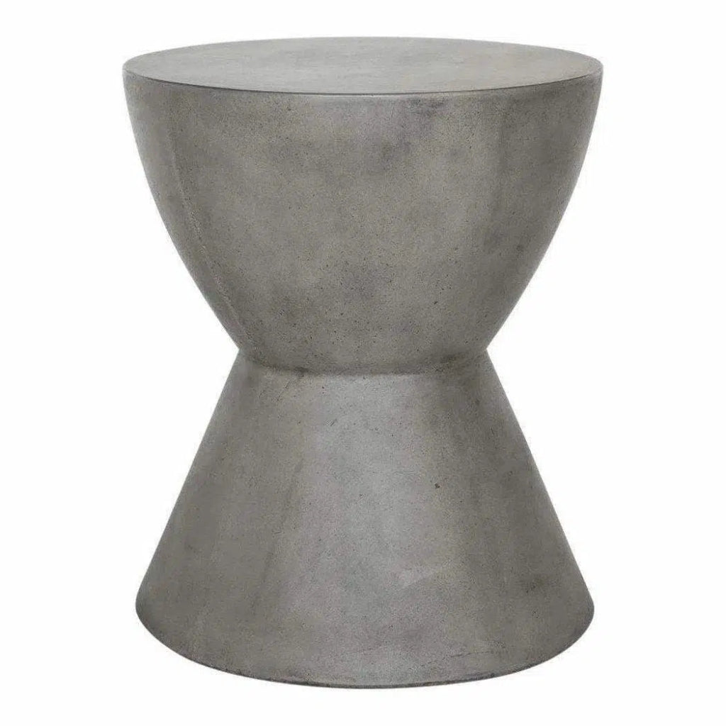 15 Inch Outdoor Stool Grey - Modern Patio Furniture for Garden, Poolside, Camping & Backyard Relaxation