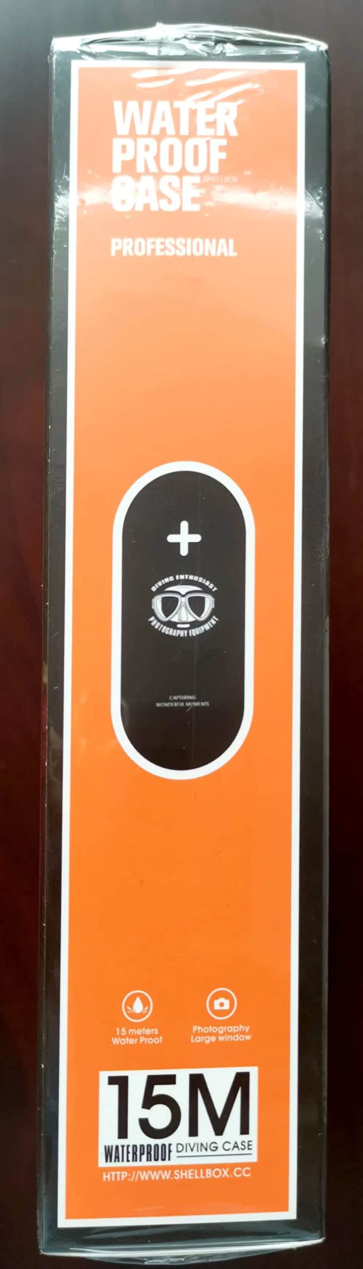 Professional Waterproof Phone Case for iPhone 16 Pro Max/15/14/13/12/11/Xr/X/Xs & Samsung Galaxy S24/S23-S21 Ultra - 50ft/15m Underwater Protection for Snorkeling, Diving & Scuba Photography - Blue & Orange Design