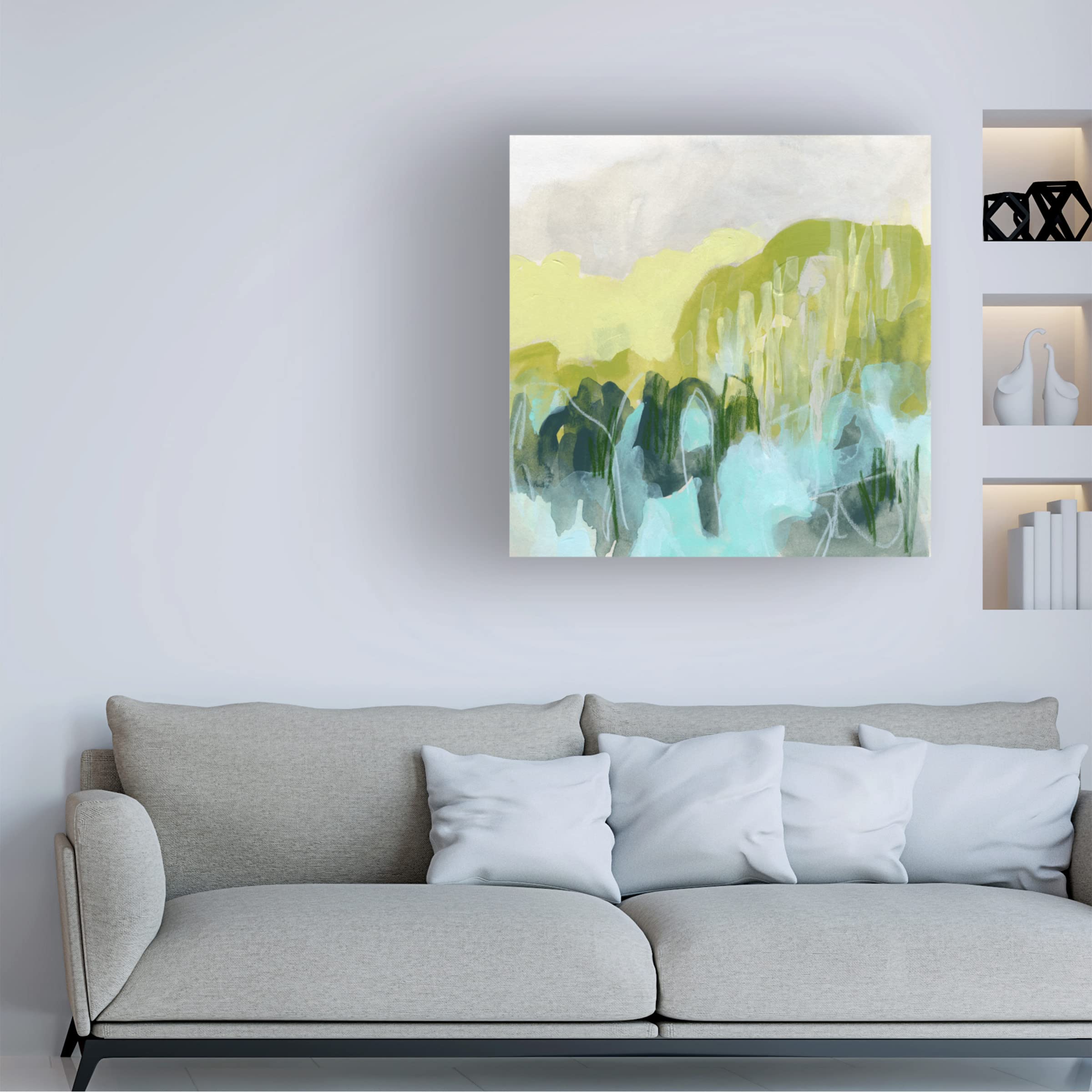 Trademark Fine Art 'Marsh Crest II' Canvas Wall Art by June Erica Vess - Stunning Landscape Painting for Living Room, Bedroom & Office Decor