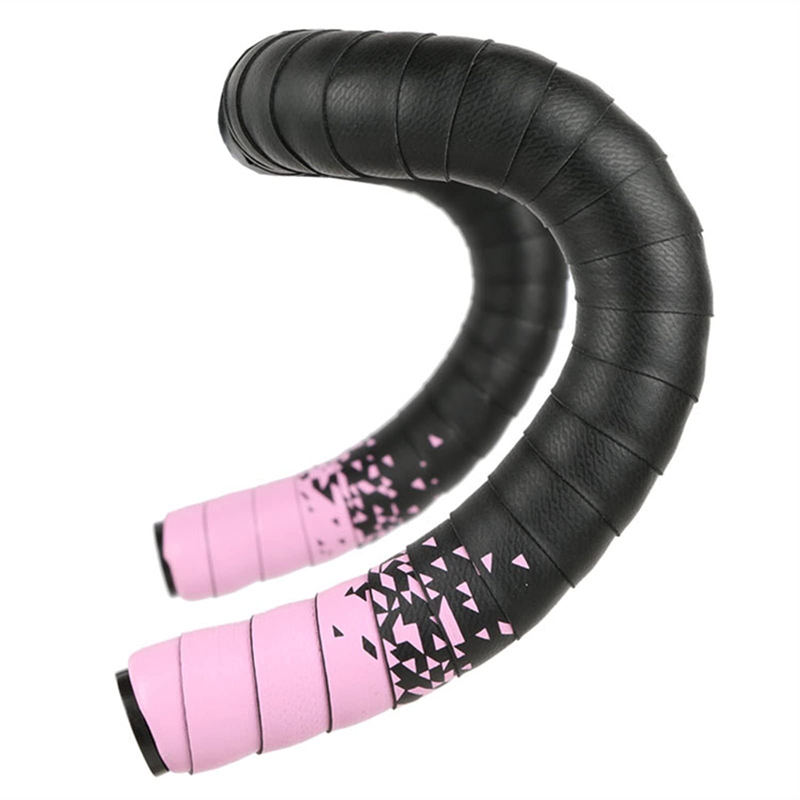 HUACHEN-LS Colorful Cork Bicycle Handlebar Tape - Anti-Vibration EVA+PU Road Bike Handlebar Wrap for Racing & Commuting - Pink Cycling Accessories for Comfortable Rides
