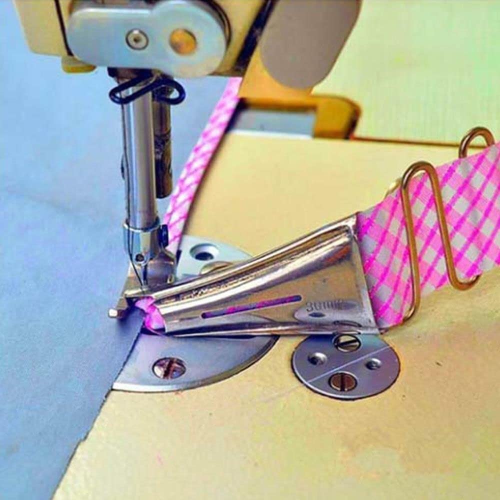 40mm Binding Curve Edge Folder Sewing Machine Binder - Overlock Folder & Bias Tape Binder Foot Kit for Lockstitch DIY Sewing - Perfect for Hemming, Quilting & Garment Finishing