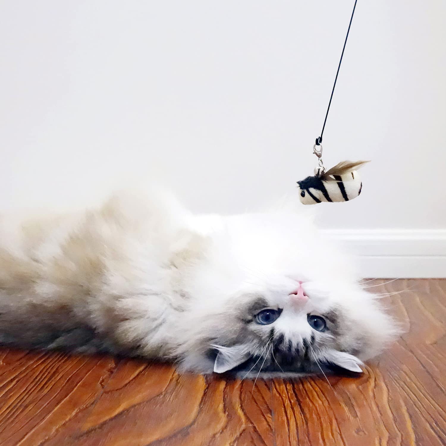 **4PCS Cat Feather Toy Refills - Simulation Insects & Bird Feathers for Cat Wand - Interactive Play & Exercise for Indoor Cats - Perfect for Teasing, Chasing & Hunting Games**