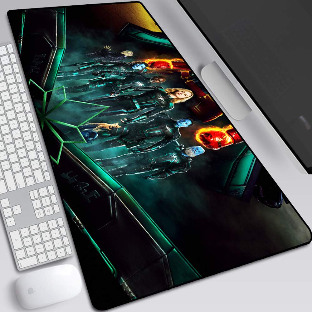 Captain Marvel Mouse Pad - Extra Large Gaming Mouse Mat with Non-Slip Rubber Base | 31.5 x 11.8 Inches | Classic Marvel Design for PC, Laptop & Office Desk | Perfect for Gamers, Graphic Designers & Marvel Fans