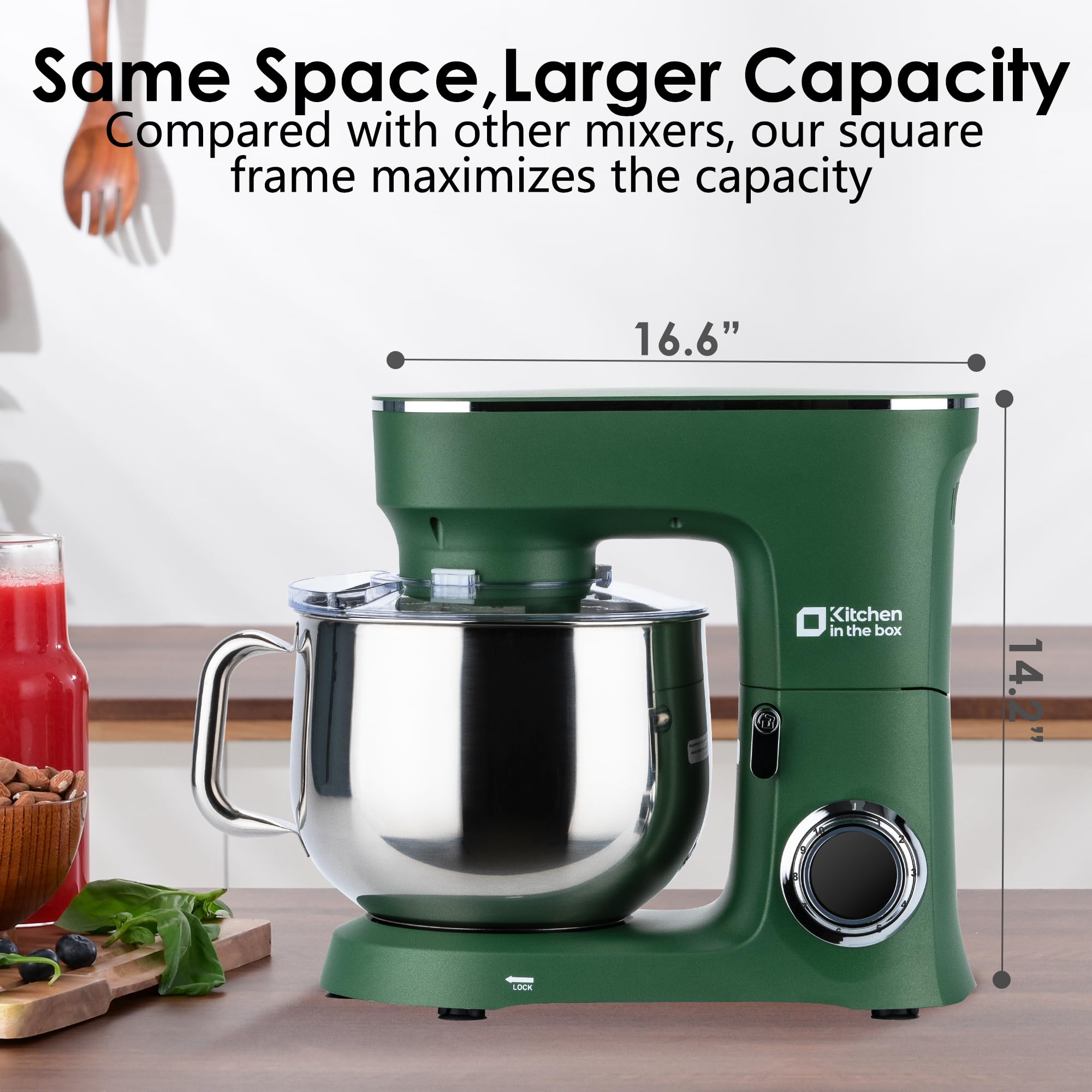900W 8.5QT Stand Mixer with Dough Hook - Perfect for Baking & Cooking
