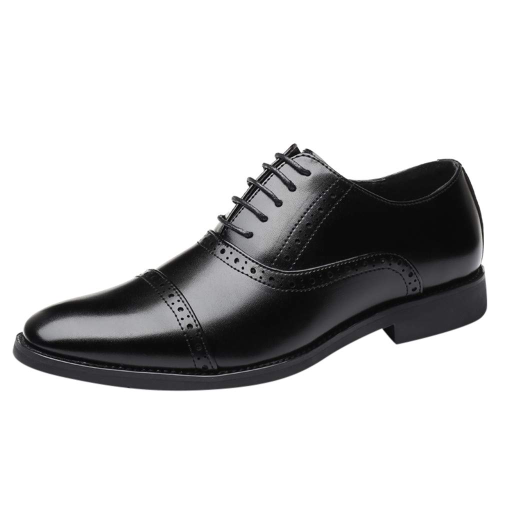 Premium Men's Business Loafers - Genuine Leather Pointed Toe Dress Shoes for Wedding & Office | Comfortable Slip-On Formal Shoes for Business Professionals & Special Occasions (Black, Size 9) | Perfect for Corporate Meetings, Weddings & Smart Casual Events