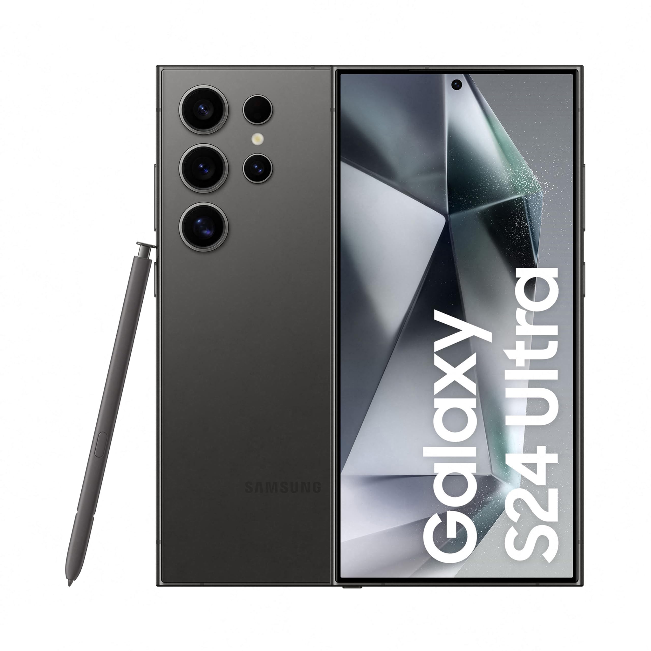 Samsung Galaxy S24 Ultra 5G AI Smartphone - 12GB RAM 512GB Storage - 200MP Pro Camera with S Pen - Titanium Black - Long Lasting Battery - UK Version with 3-Year Warranty | Perfect for Business Professionals, Content Creators & Mobile Gamers