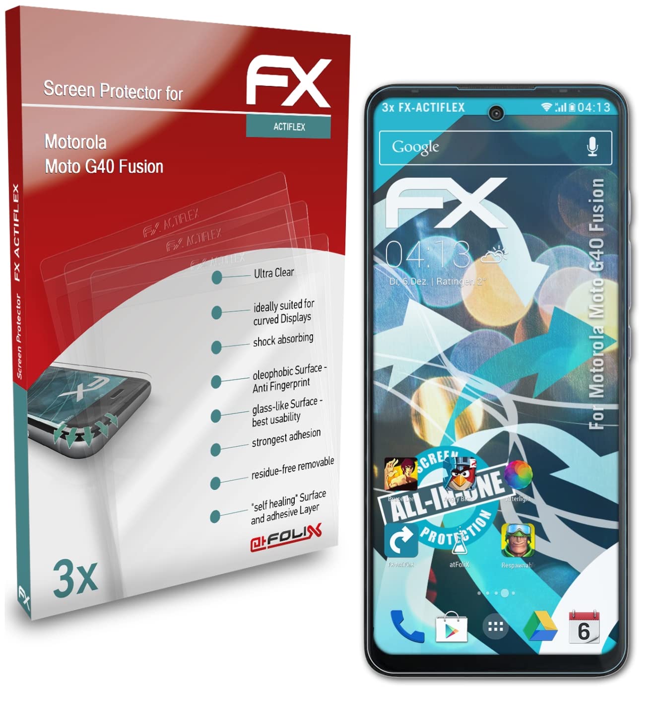 **Motorola Moto G40 Fusion Screen Protector (3-Pack) – Ultra Clear, Flexible, Anti-Scratch Film for Enhanced Protection | Perfect for Everyday Use, Gaming & Travel**