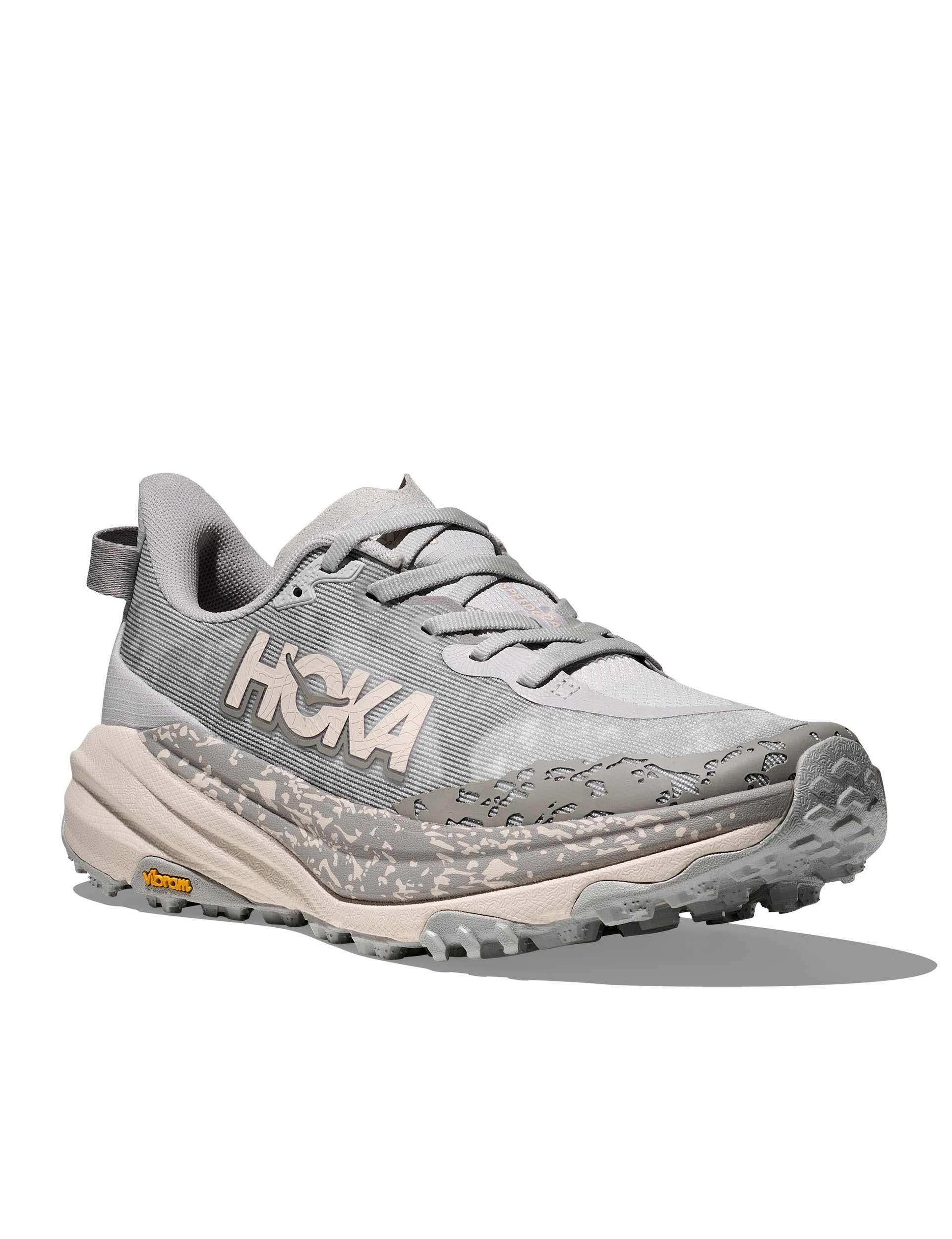 HOKA Speedgoat 6 Trail Running Shoes - Cosmic Grey/Alabaster | Lightweight & Cushioned for Hiking & Outdoor Adventures