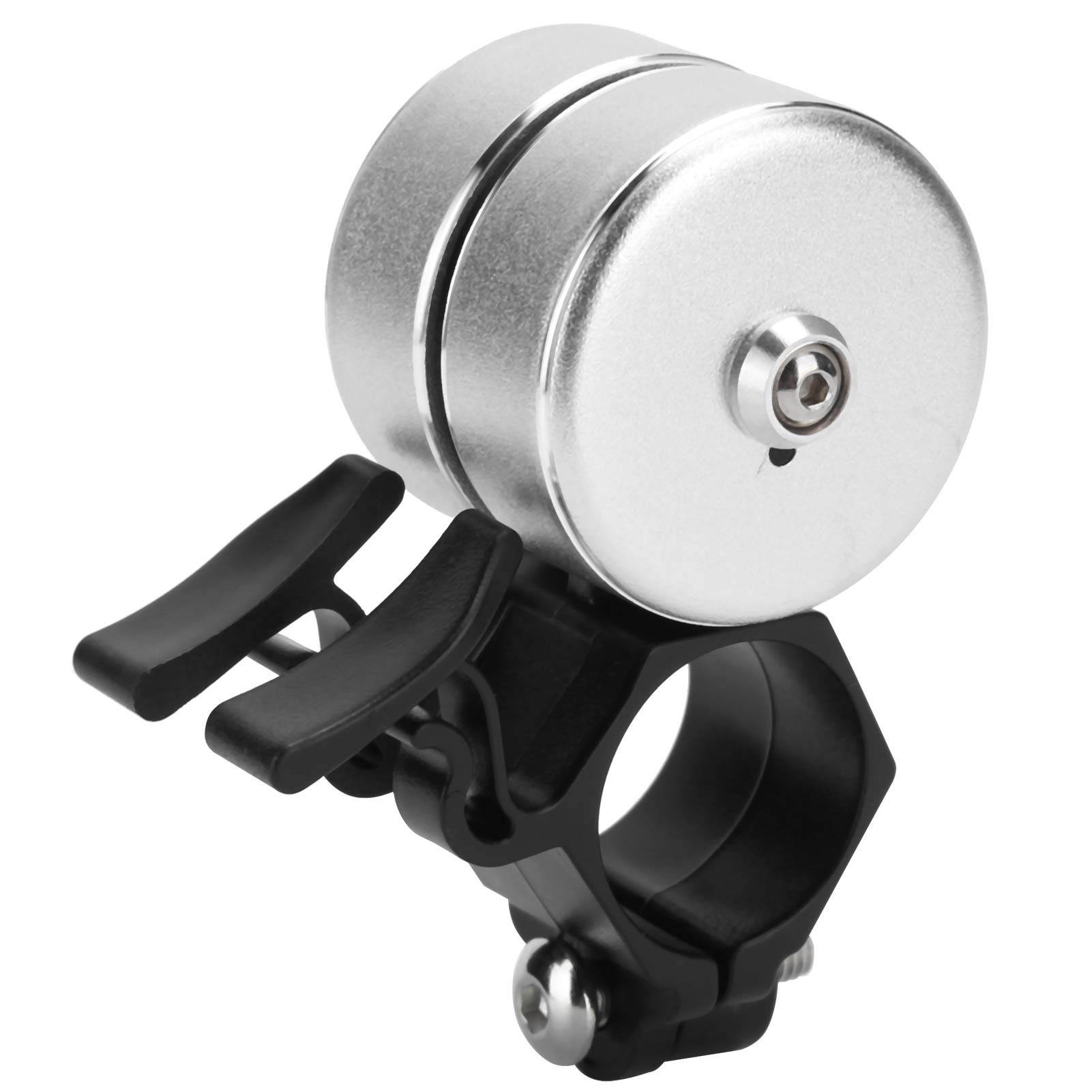 Premium Aluminum Alloy Bike Alarm & Bell - Loud Bicycle Security Alarm with Convenient Ring Function - Anti-Theft Protection for Mountain Bikes, Road Bikes & Commuter Bicycles (Silver) - Perfect for Urban Cycling, Trail Riding & Daily Commutes